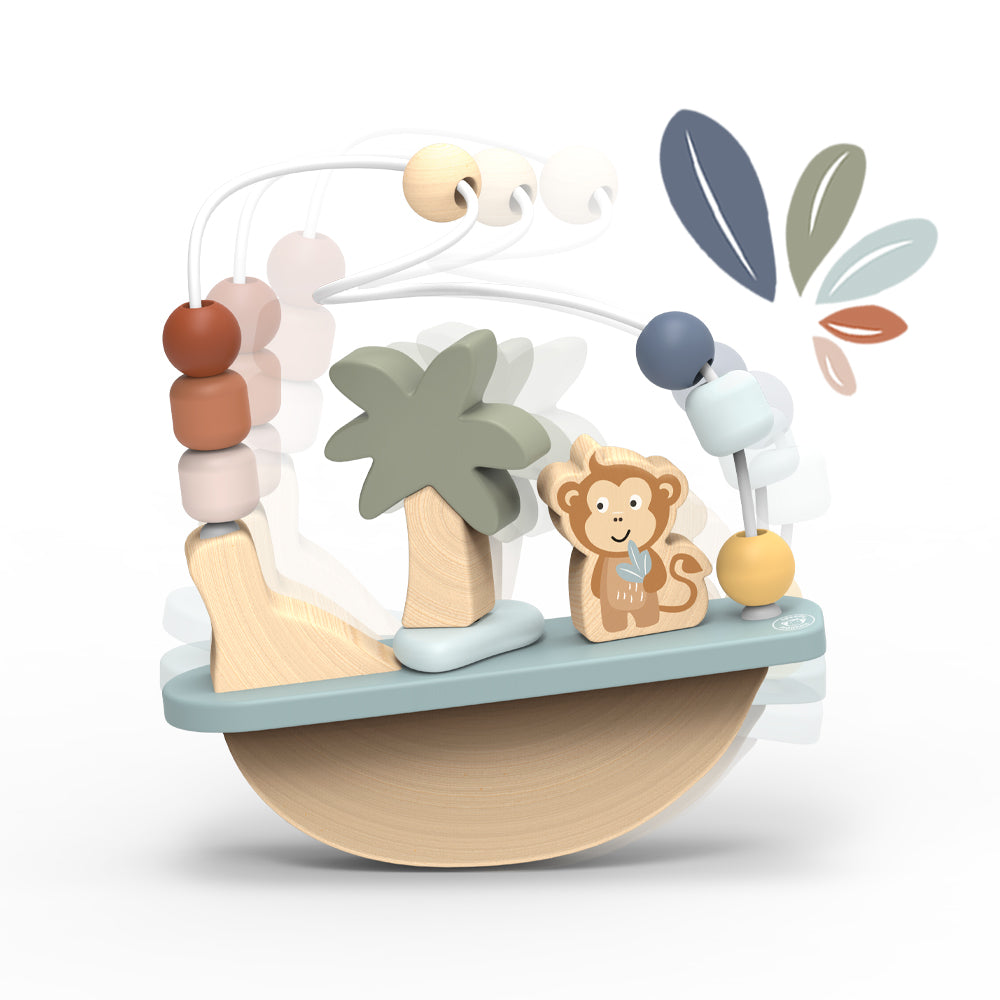 Speedy Monkey Rocking Beads Maze Wooden Balance Toy Jungle Theme Speedy Monkey Rocking Beads Maze Wooden Balance Toy Jungle Theme