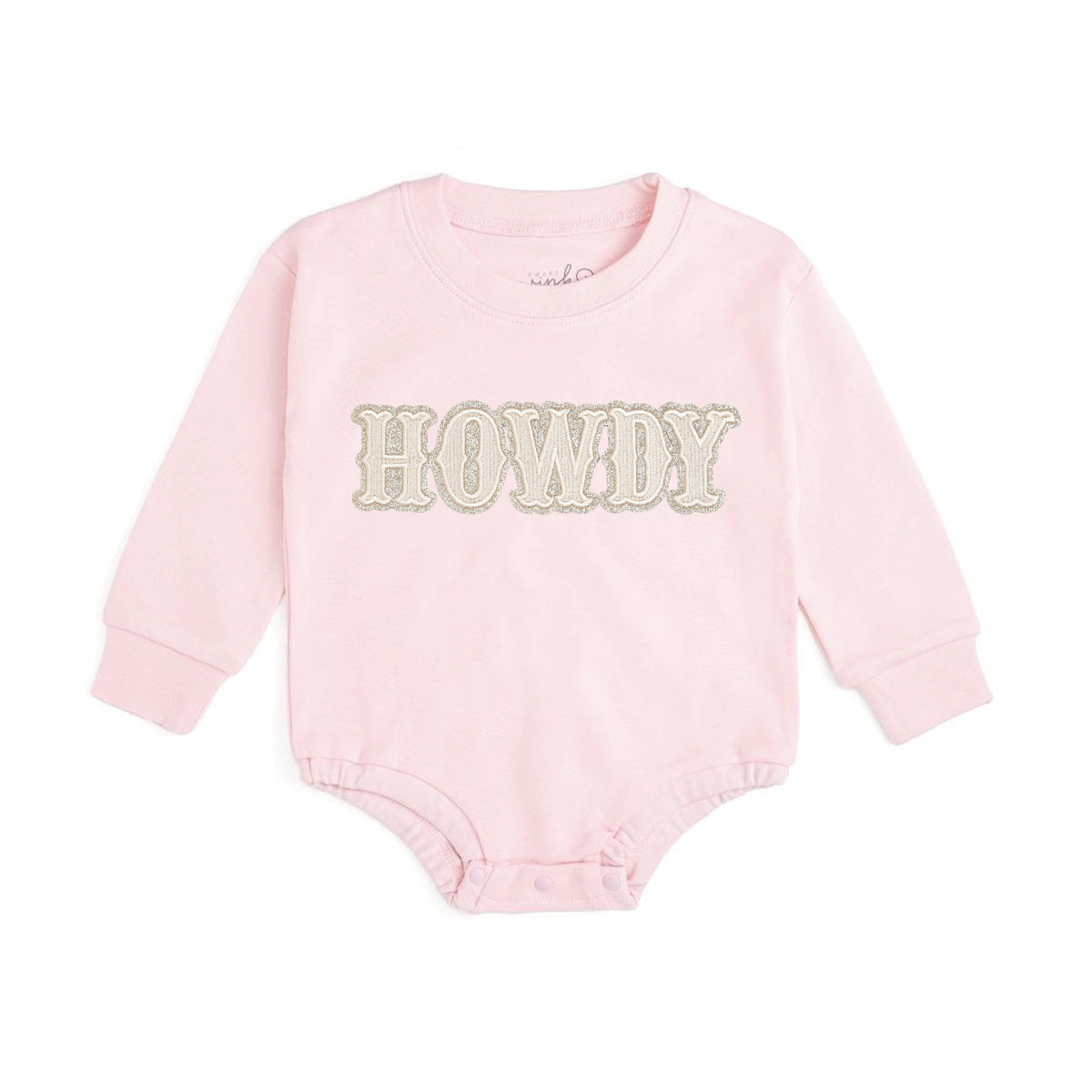 Howdy Patch Western Long Sleeve Romper