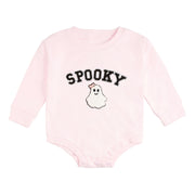 Spooky Patch Halloween Long Sleeve Romper
