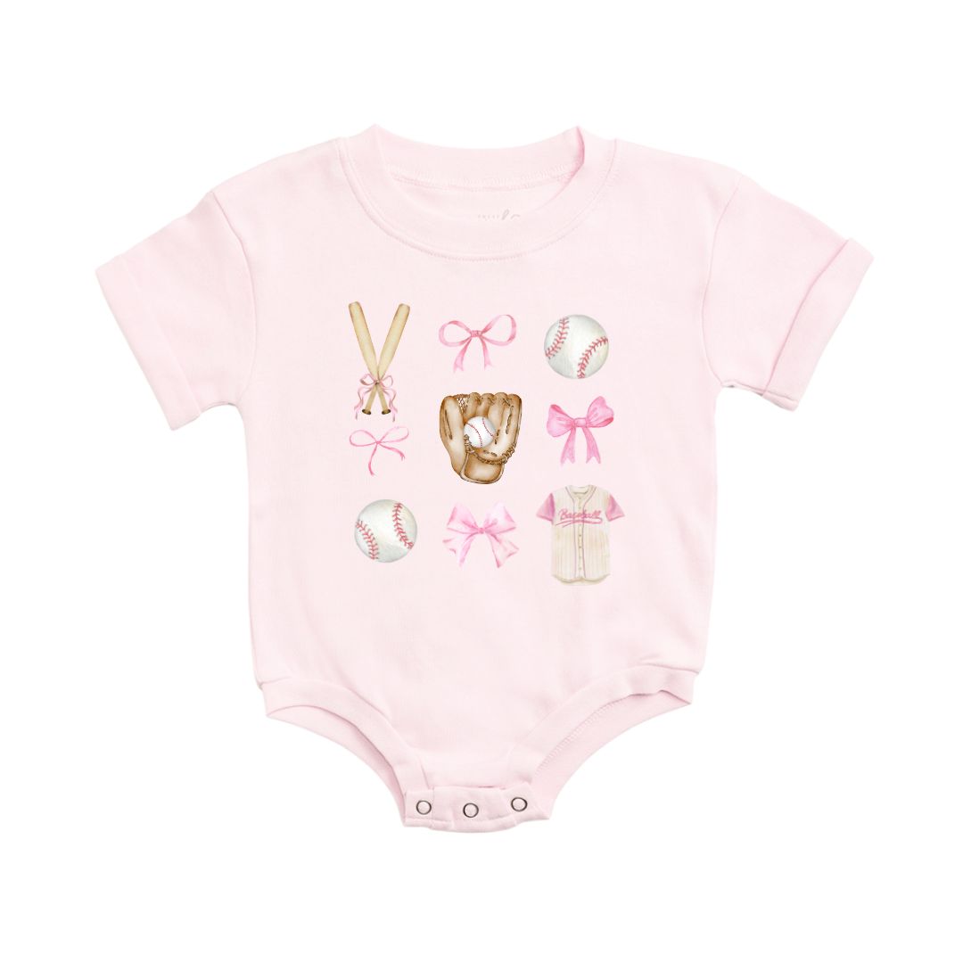 Baseball Cutie Short Sleeve Romper