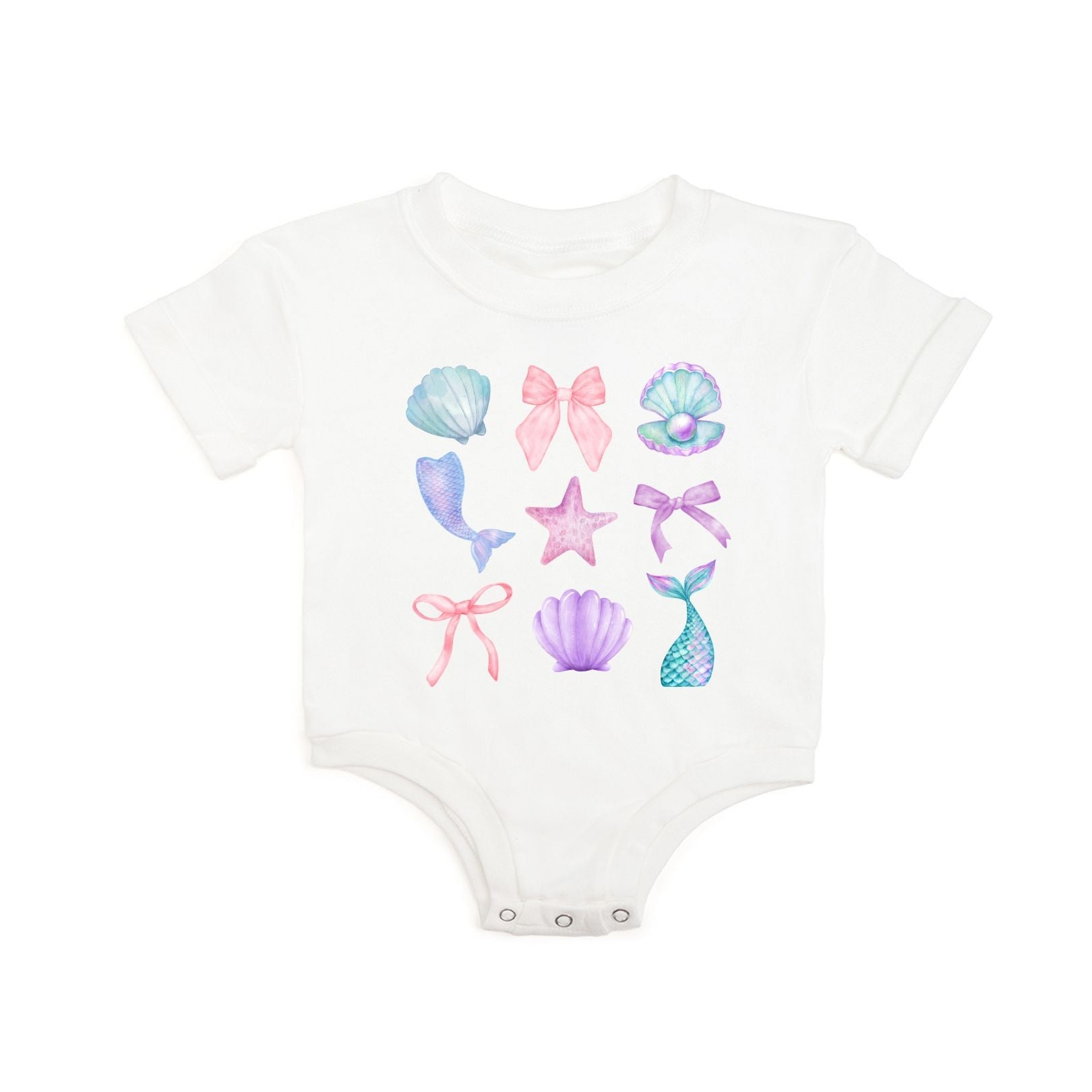 Mermaid Cutie Short Sleeve Romper