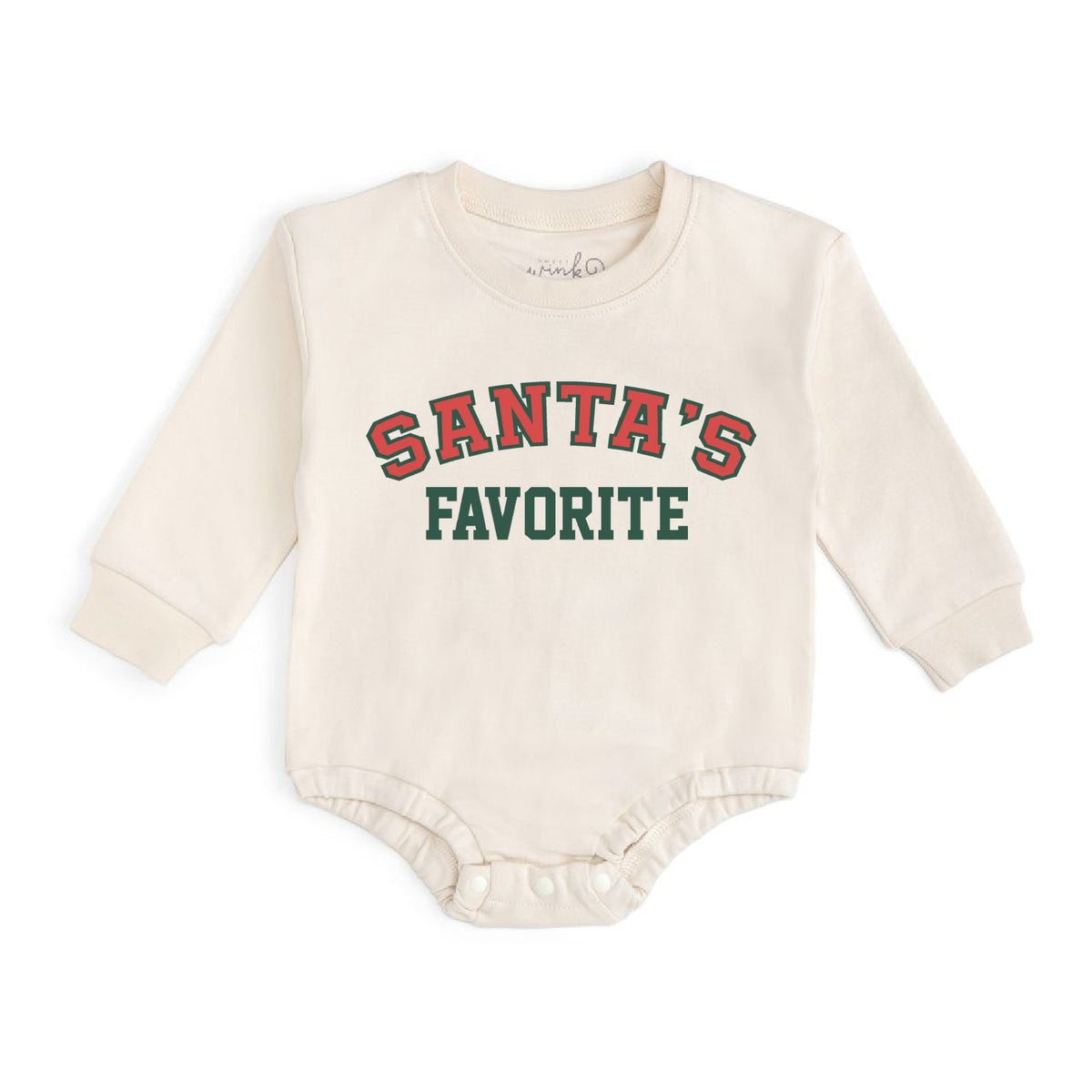 Santa's Favorite Christmas Long Sleeve Romper