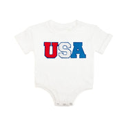 Usa Multi Patch Short Sleeve Romper