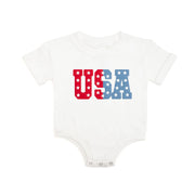 Usa Puff Ink Short Sleeve Romper