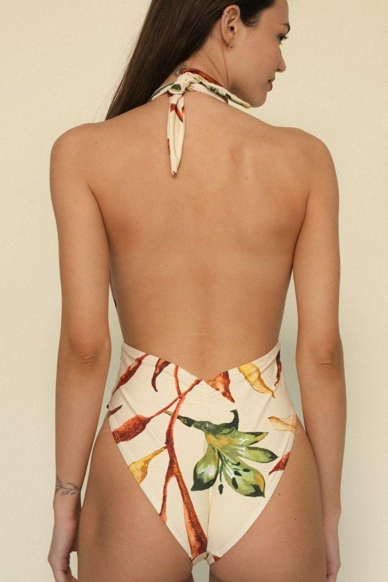Rooted Floral Tropez Tie-up One-piece