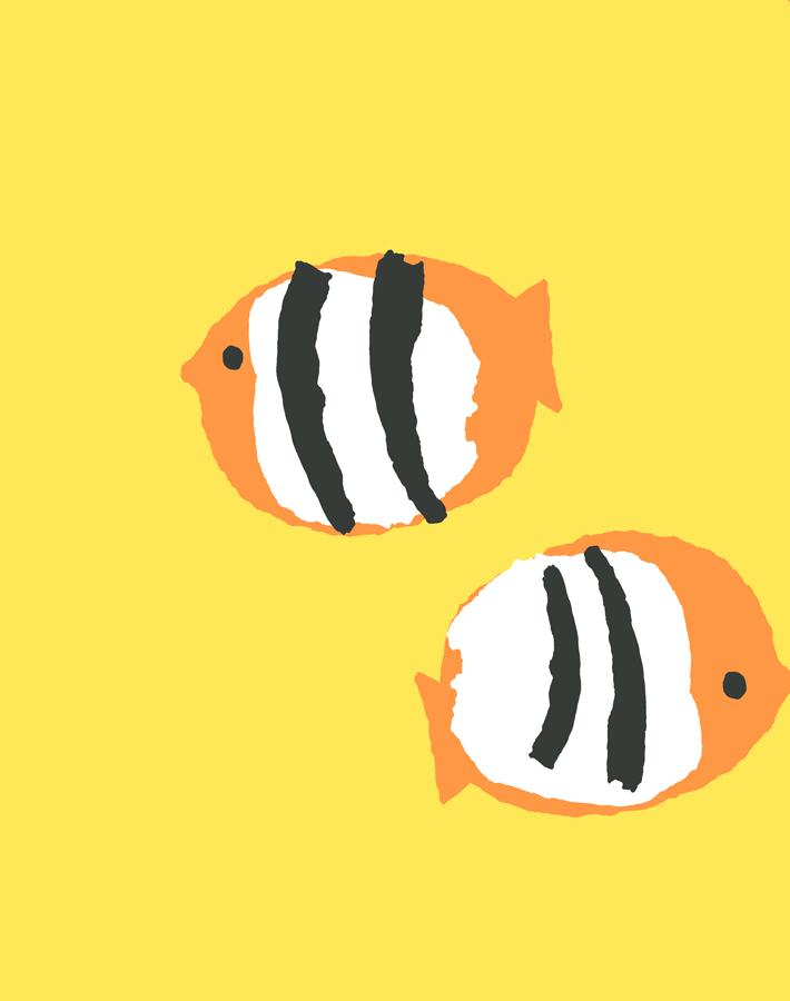 'rosa Fish' Wallpaper By Tea Collection - Daffodil