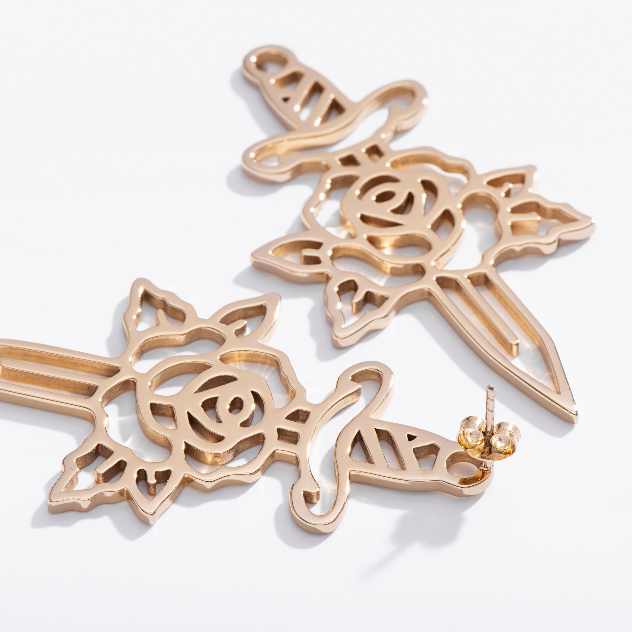 Rose Dagger Earrings