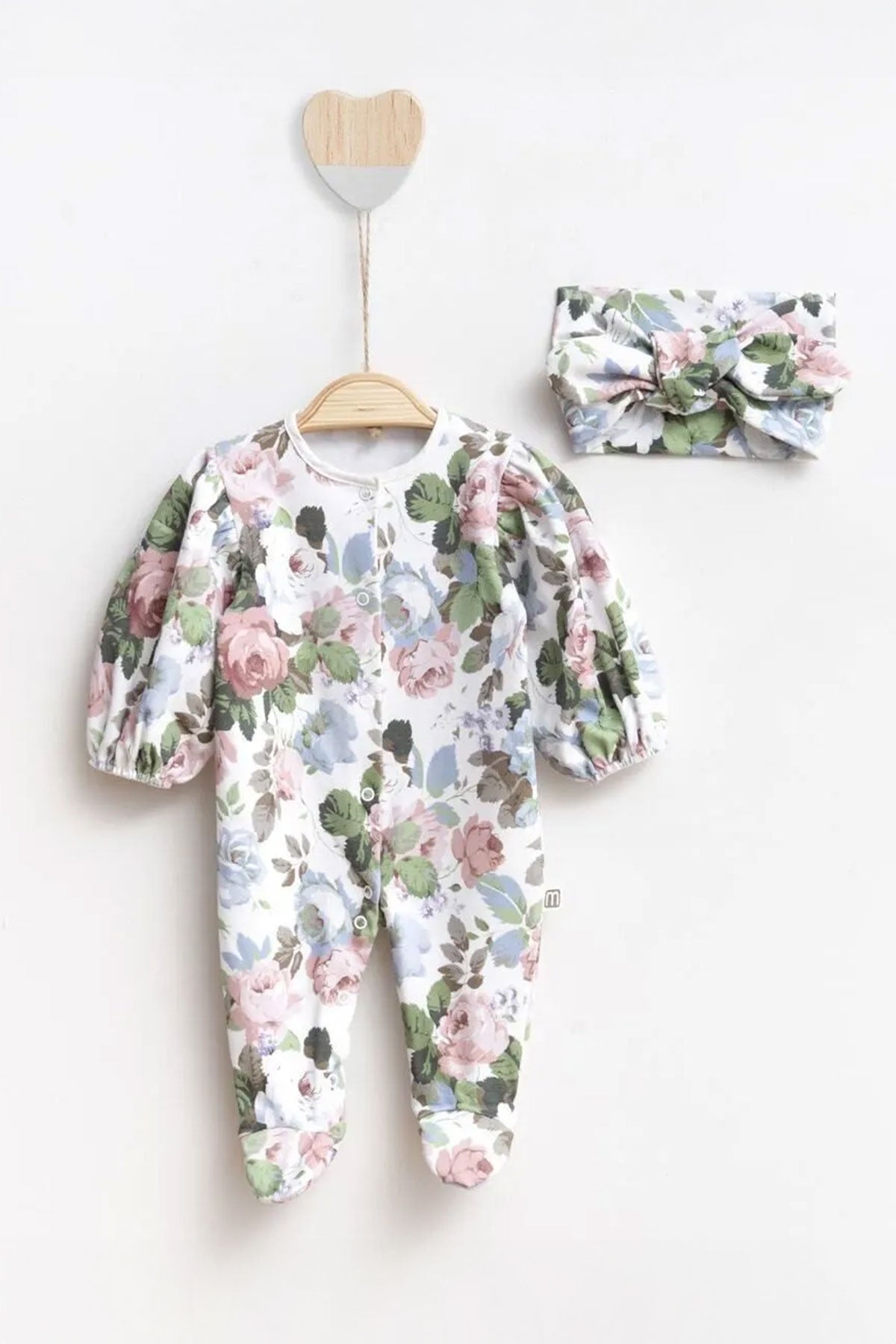 Rose Floral Baby Onesie Set