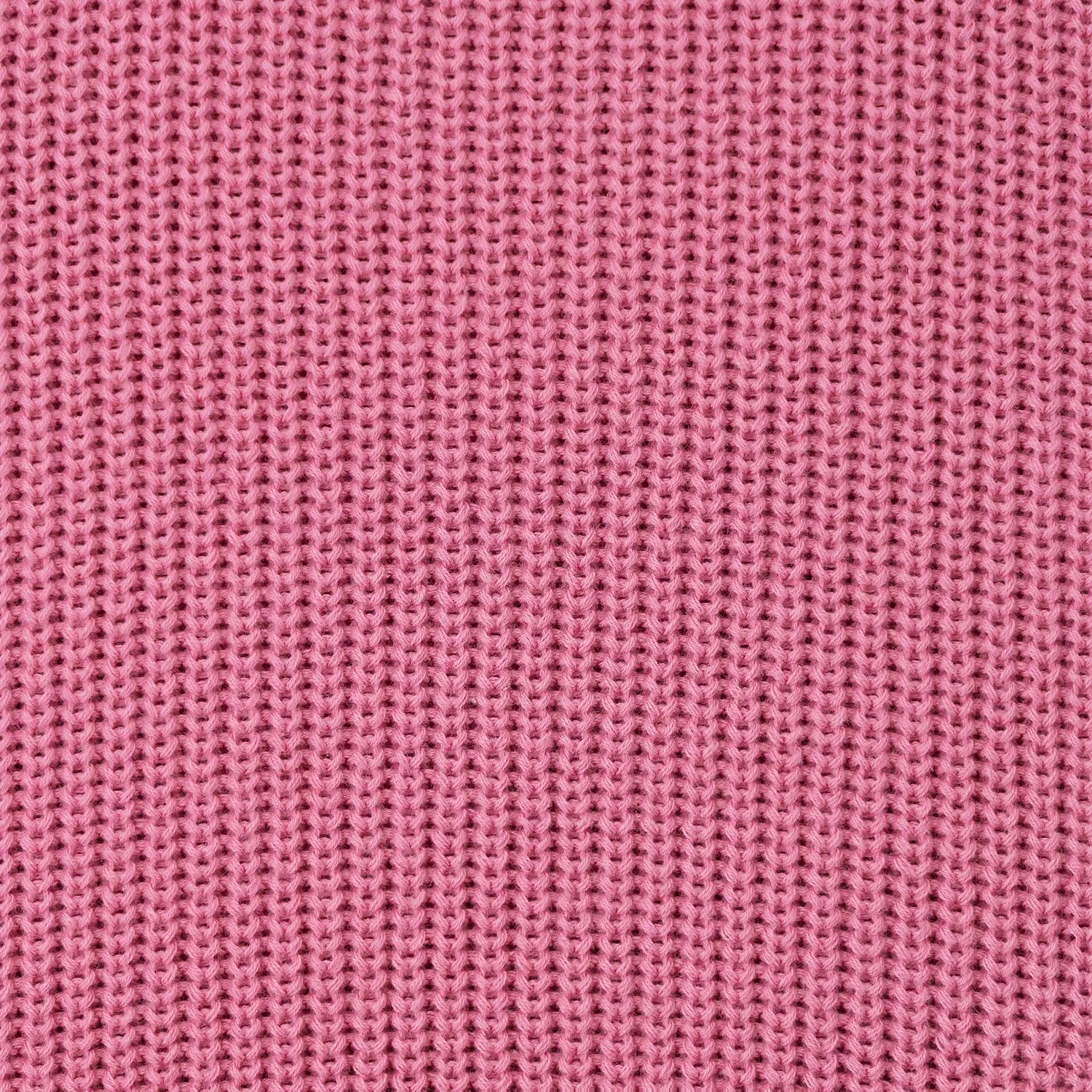 Classic Knit Baby Sweater In Rose Pink