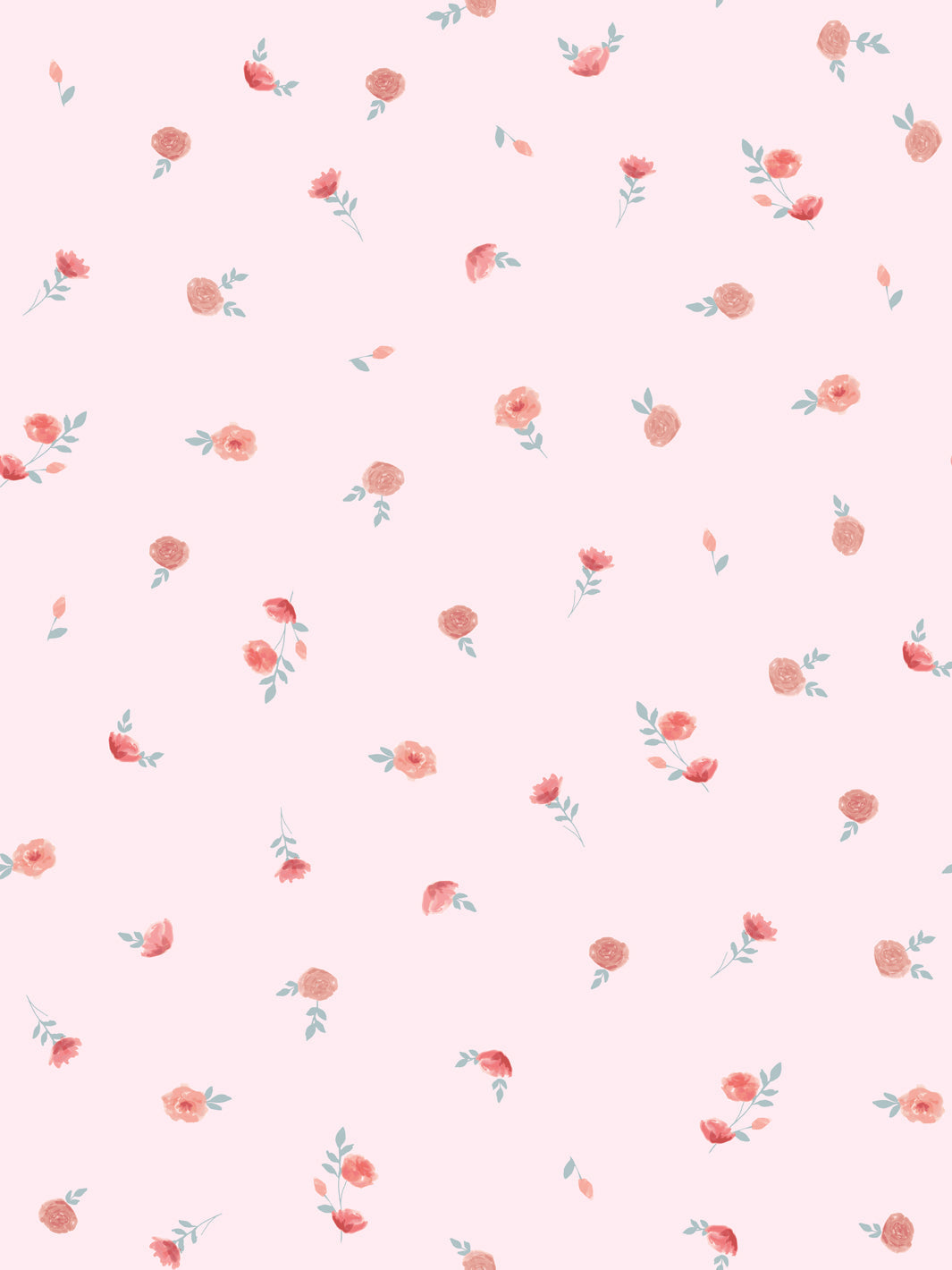 'roses' Wallpaper By Meri Meri - Pink
