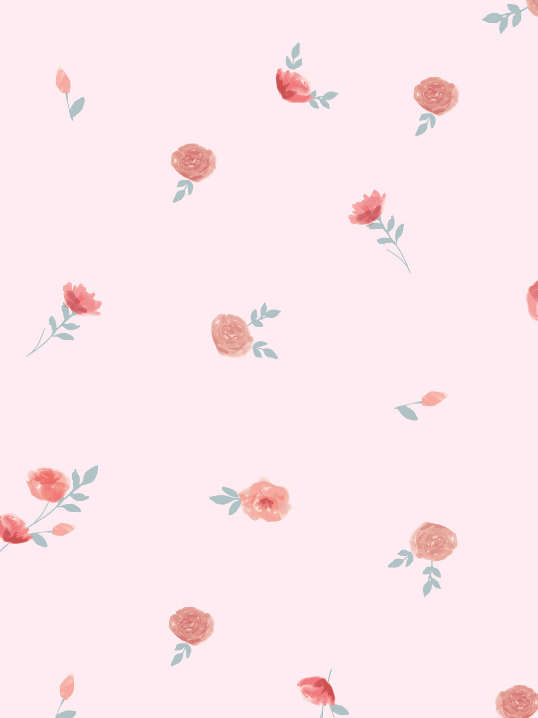 'roses' Wallpaper By Meri Meri - Pink