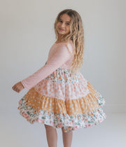 Avery Blush Floral Long Sleeve Dress