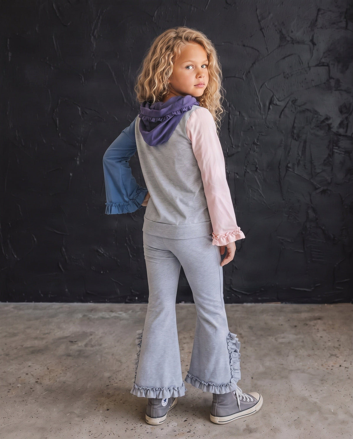 Rosy Gray Lucy Hooded Set