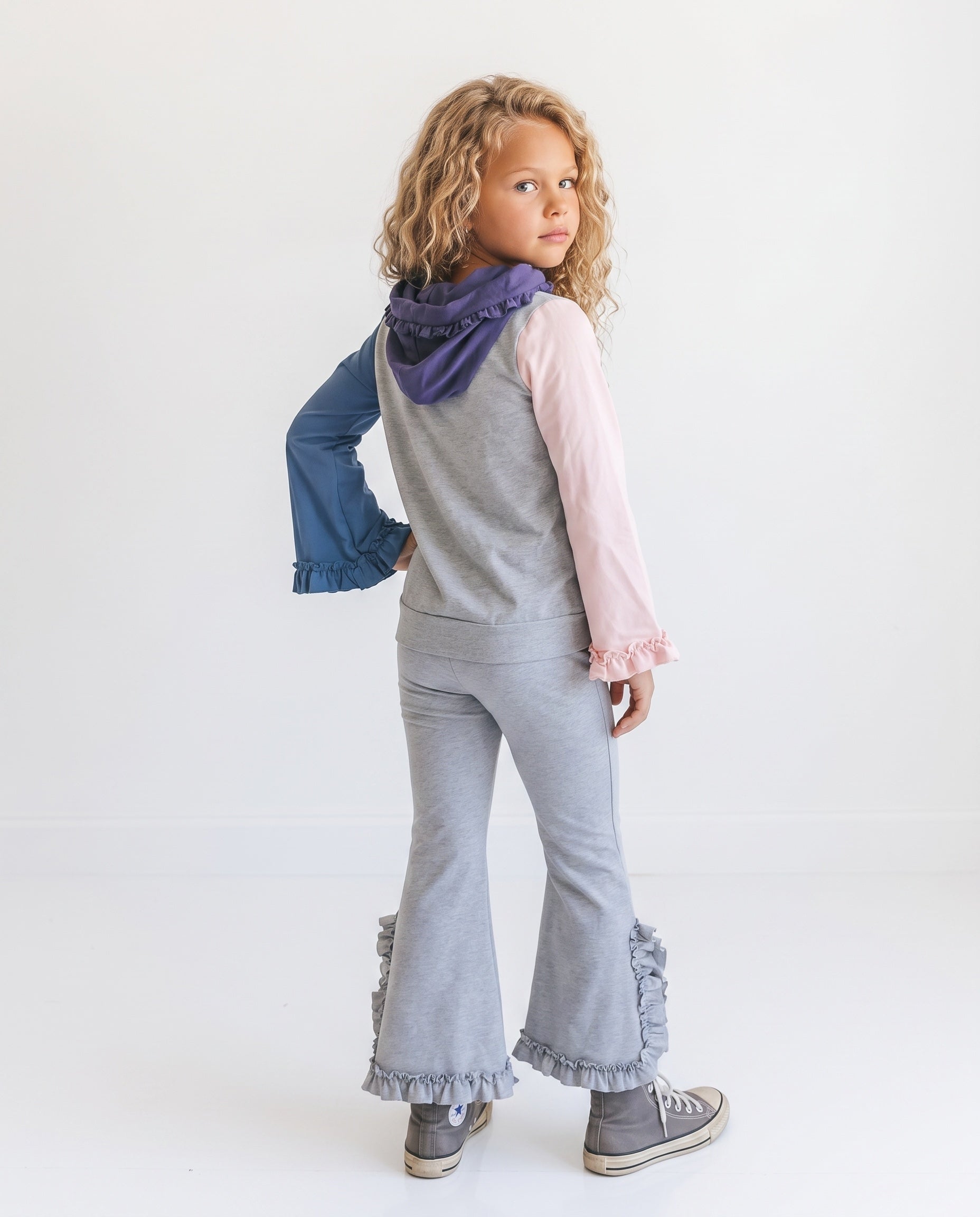 Rosy Gray Lucy Hooded Set