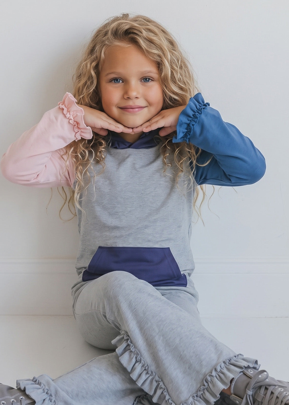 Rosy Gray Lucy Hooded Set