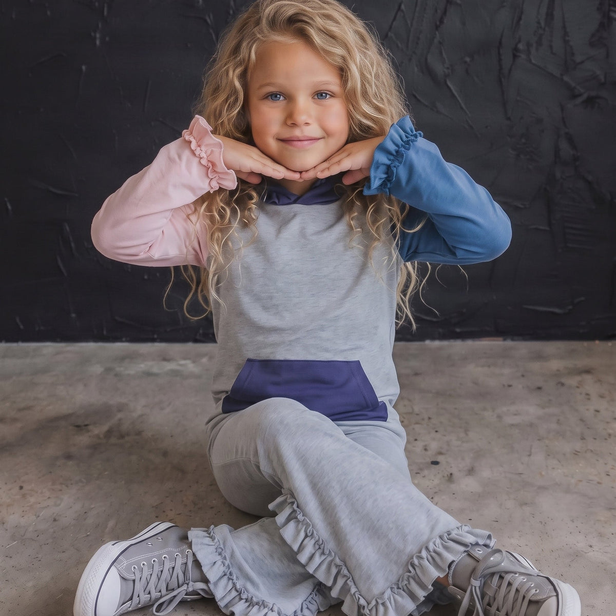 Rosy Gray Lucy Hooded Set
