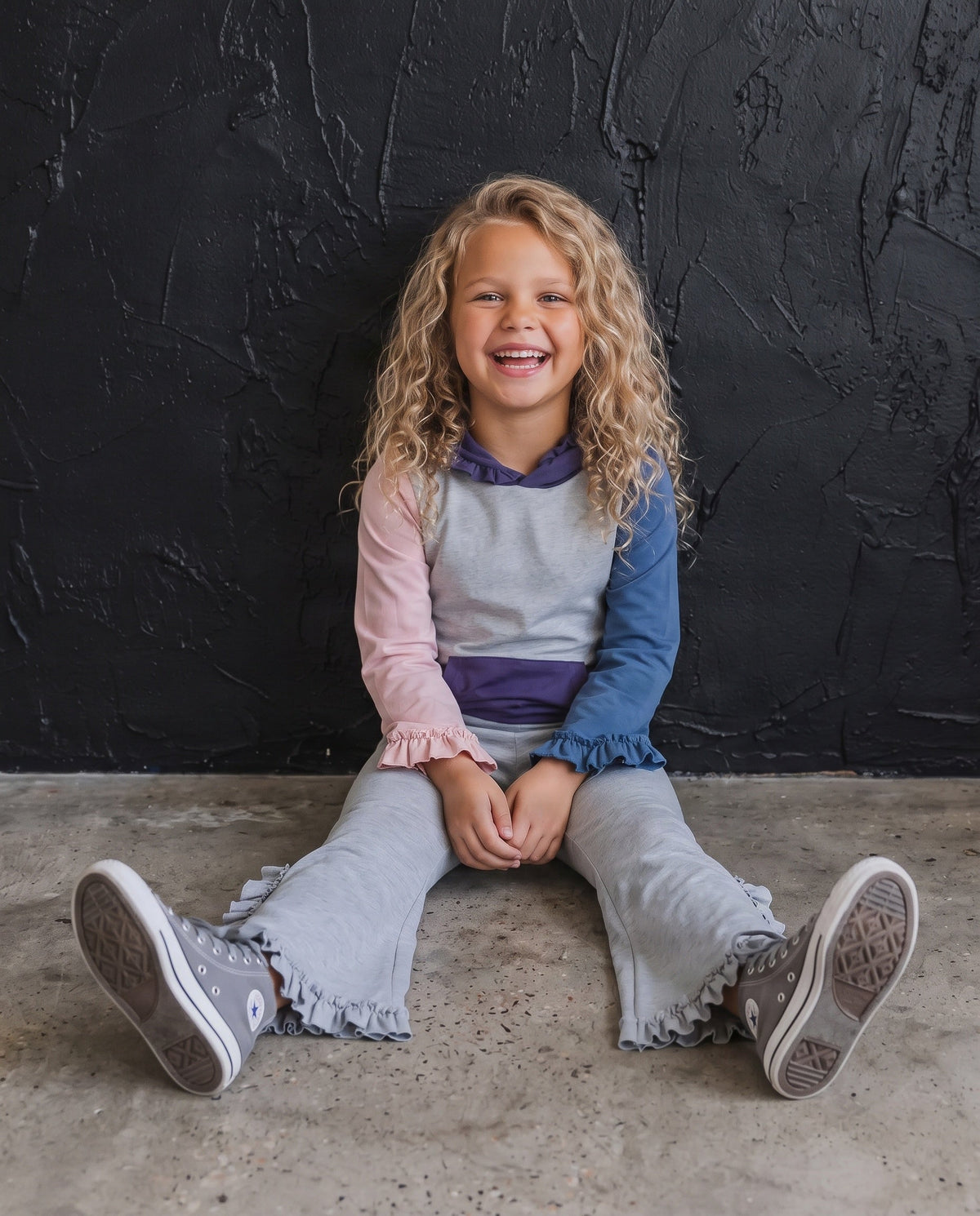 Rosy Gray Lucy Hooded Set