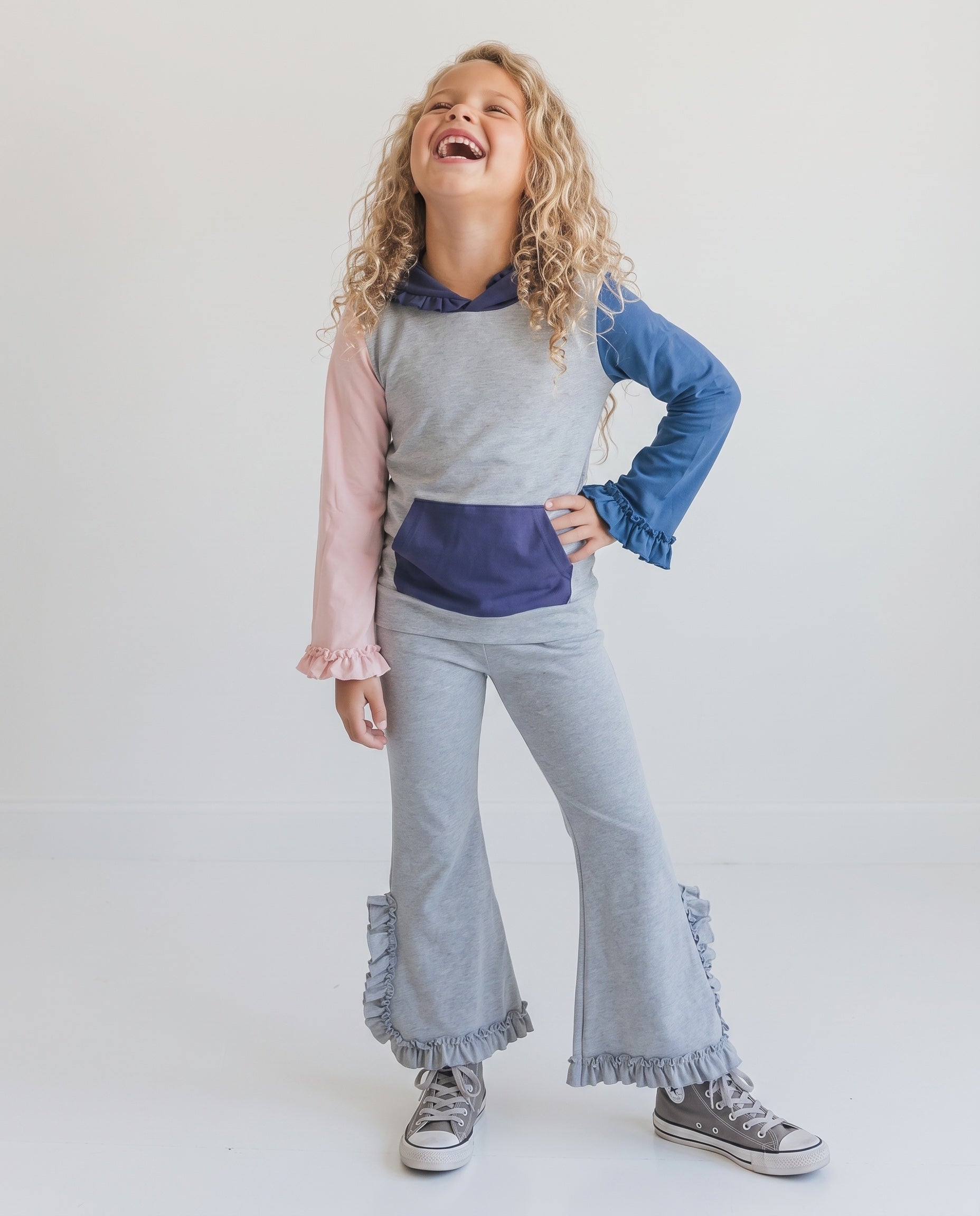 Rosy Gray Lucy Hooded Set