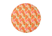 picnic With Flowers Round Cotton Mat