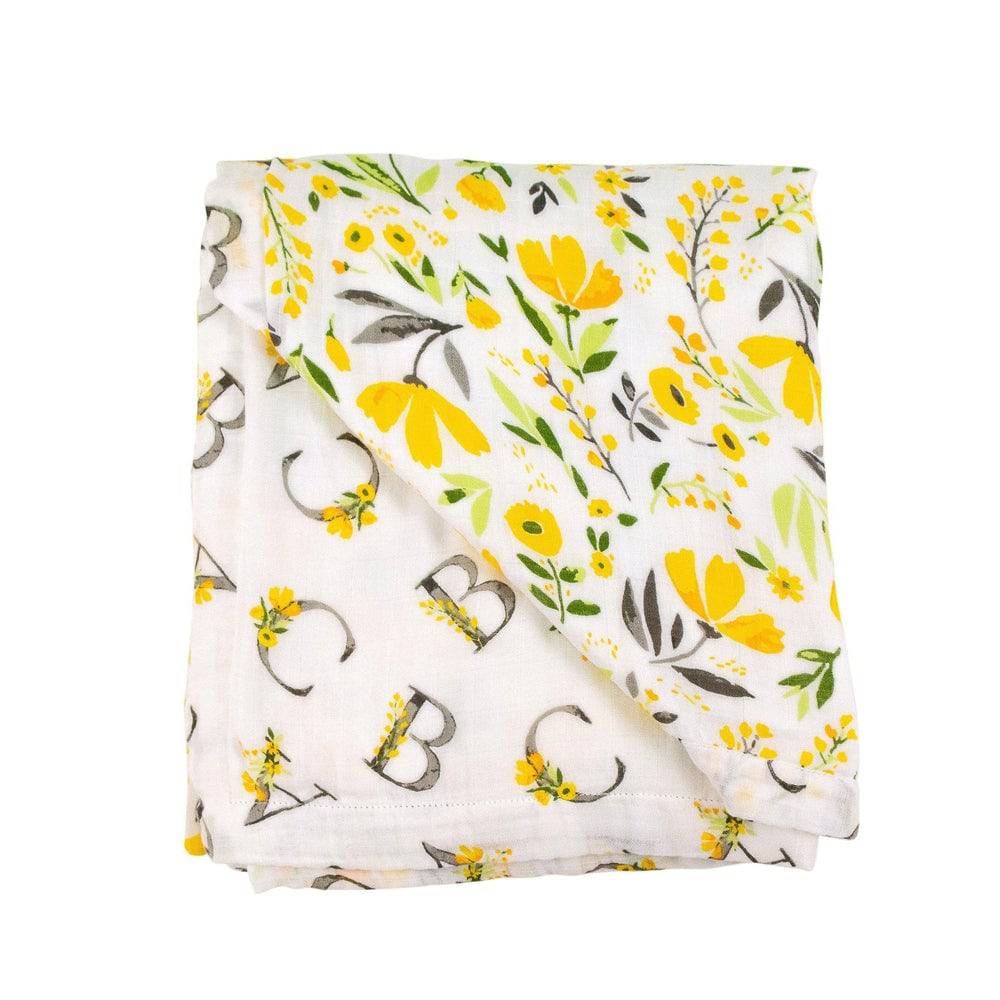 Royal Garden + Floral Alphabet Oh So Soft Snuggle Blanket