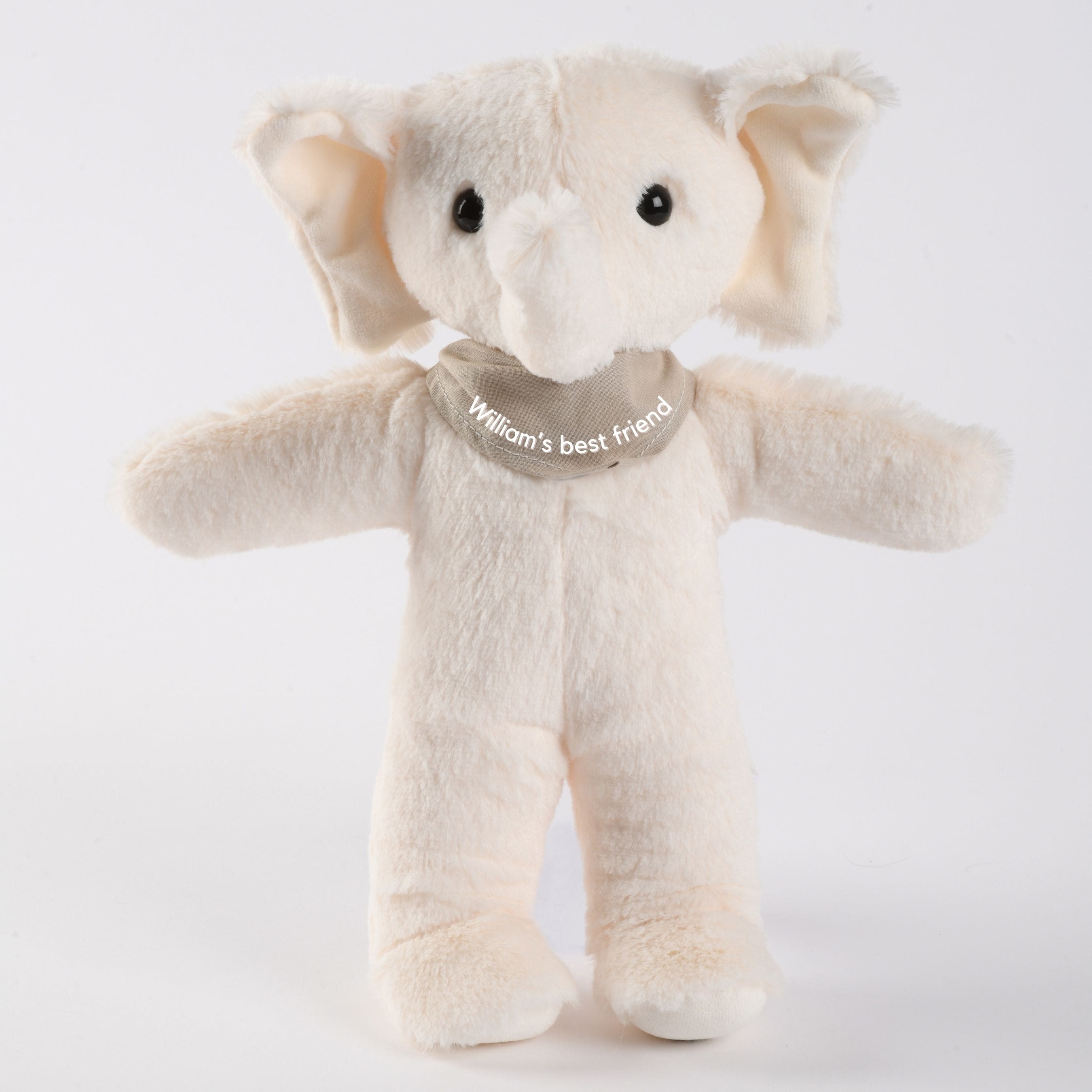 Rudy | Cream Personalised Plush Elephant Toy (33cm) - Made In France