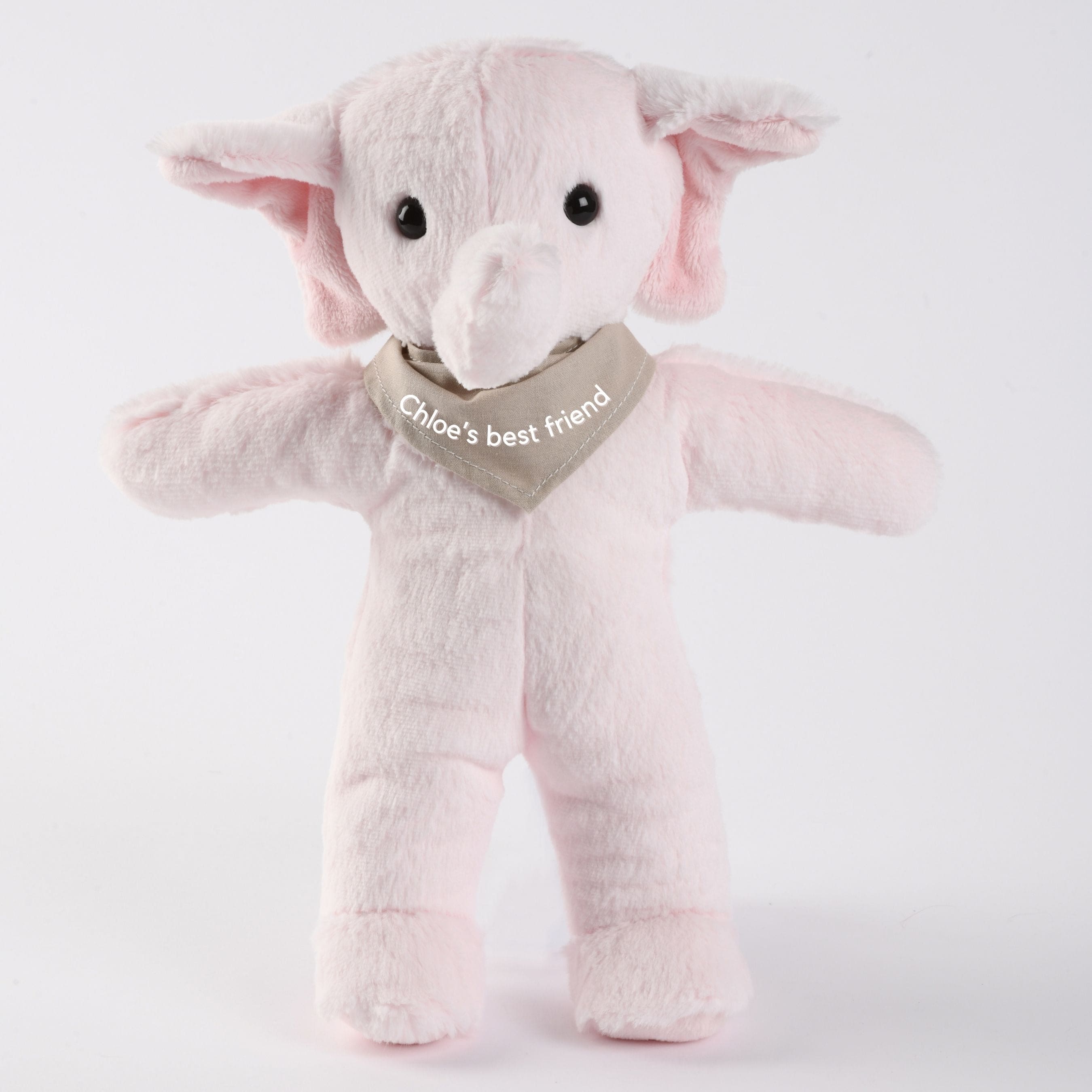 Rudy | Pink Personalised Plush Elephant Toy (33cm) - Made In France