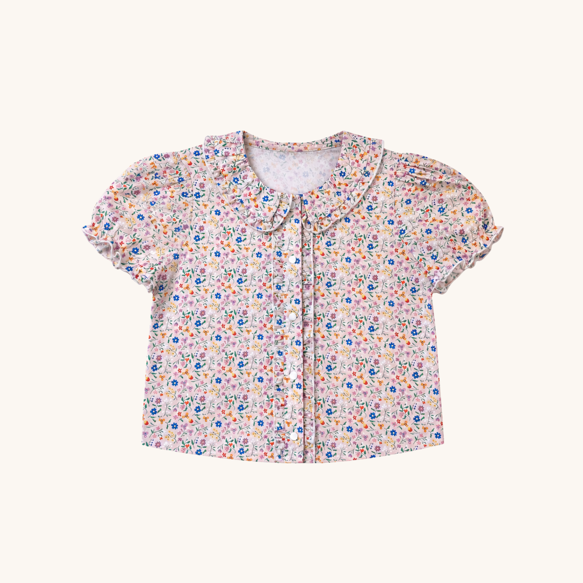 Ruffle Button Down Blouse