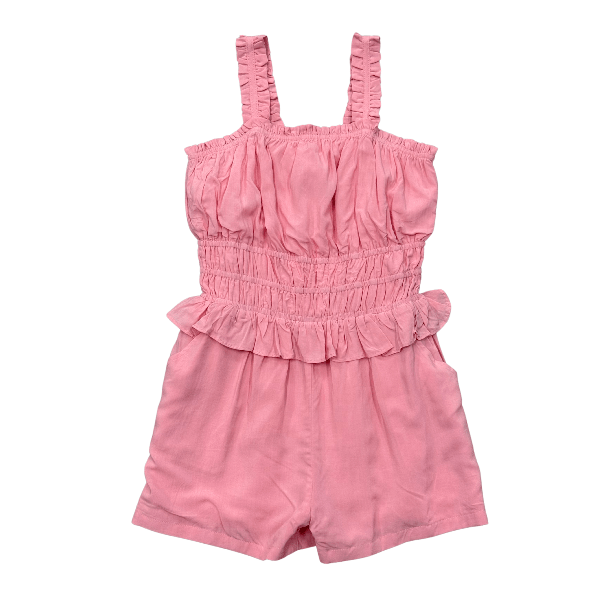 Ruffle Strap Shorts Romper
