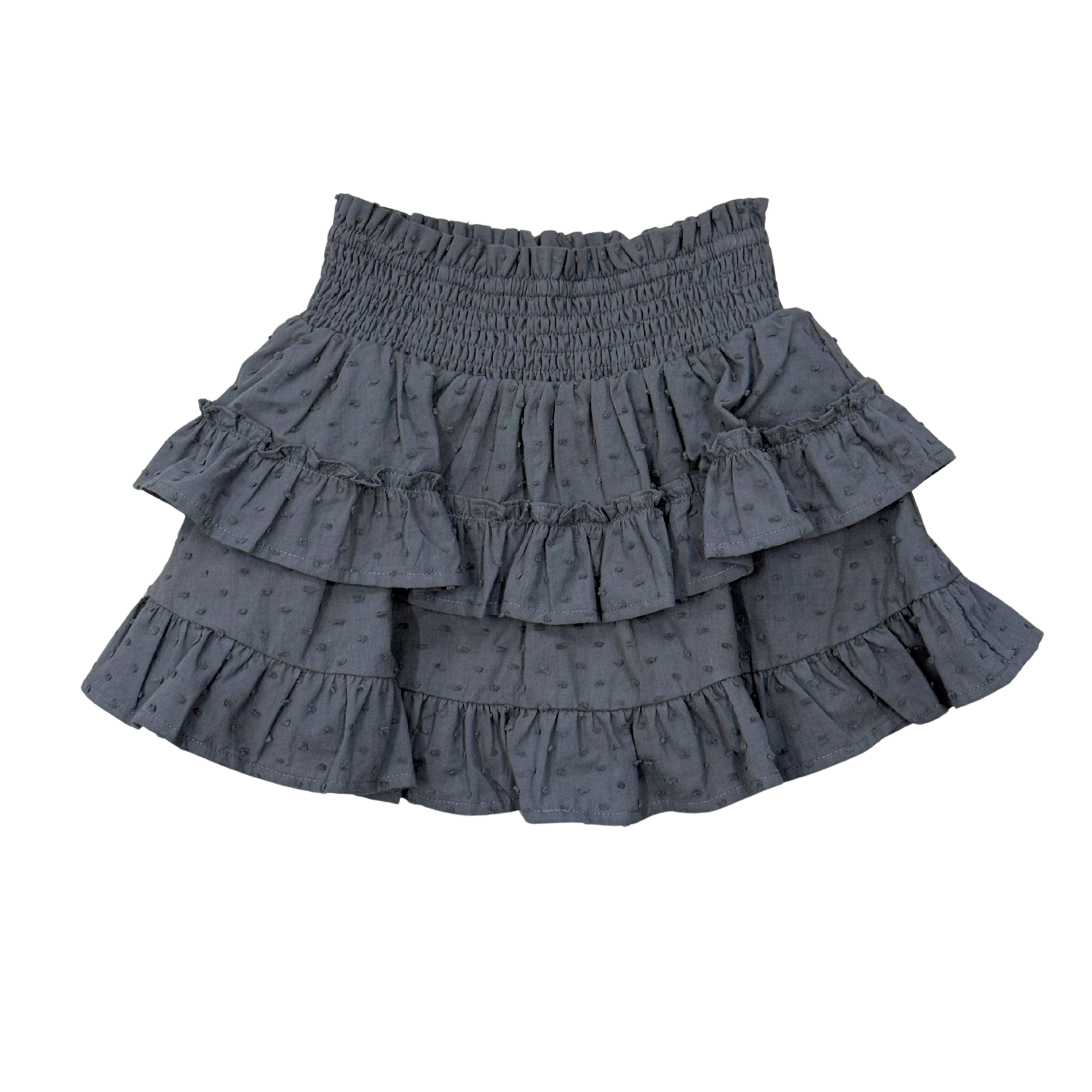 Girls Ruffled Skirt In Stormy Blue