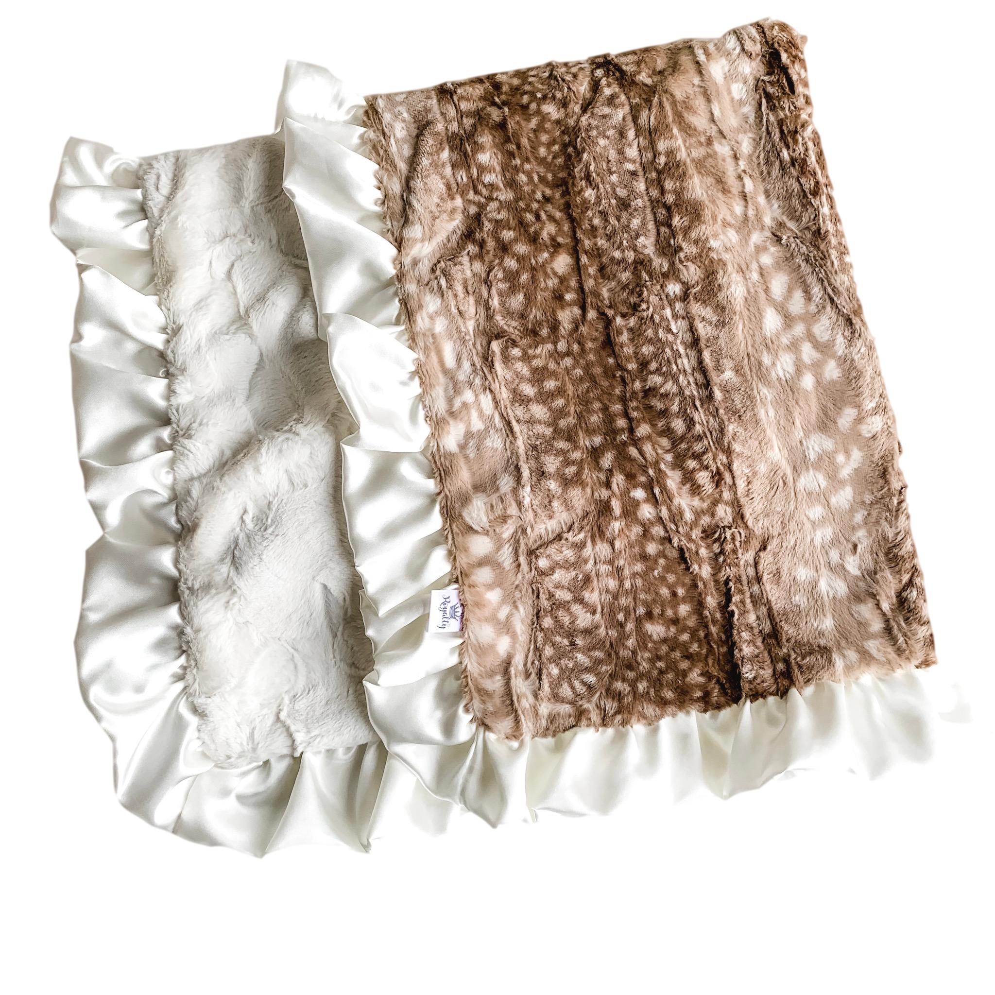 Fawn Ivory Ruffle | Luxe Cuddle Blanket