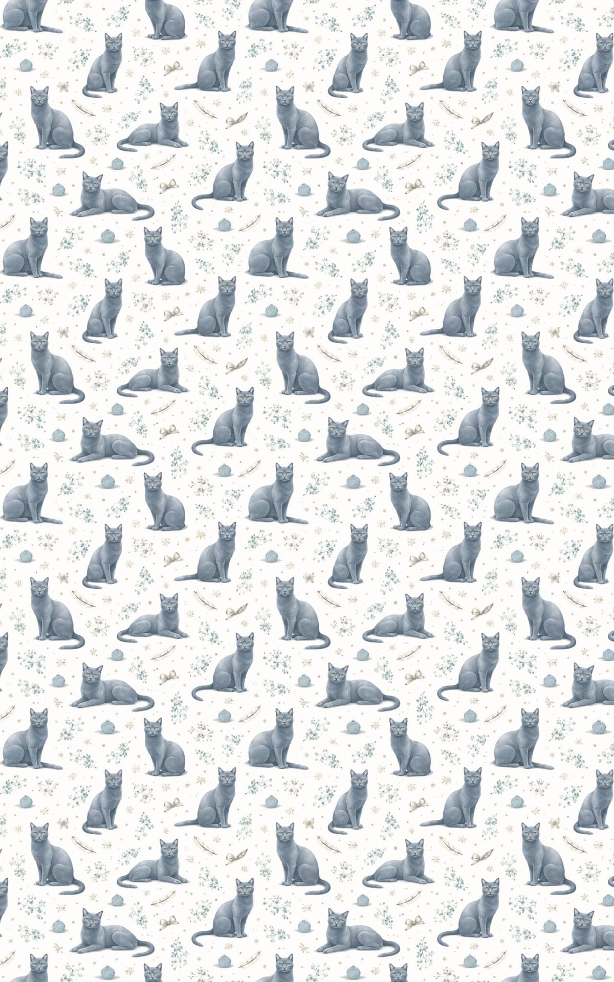 Russian Blue Calm Wrapping Paper