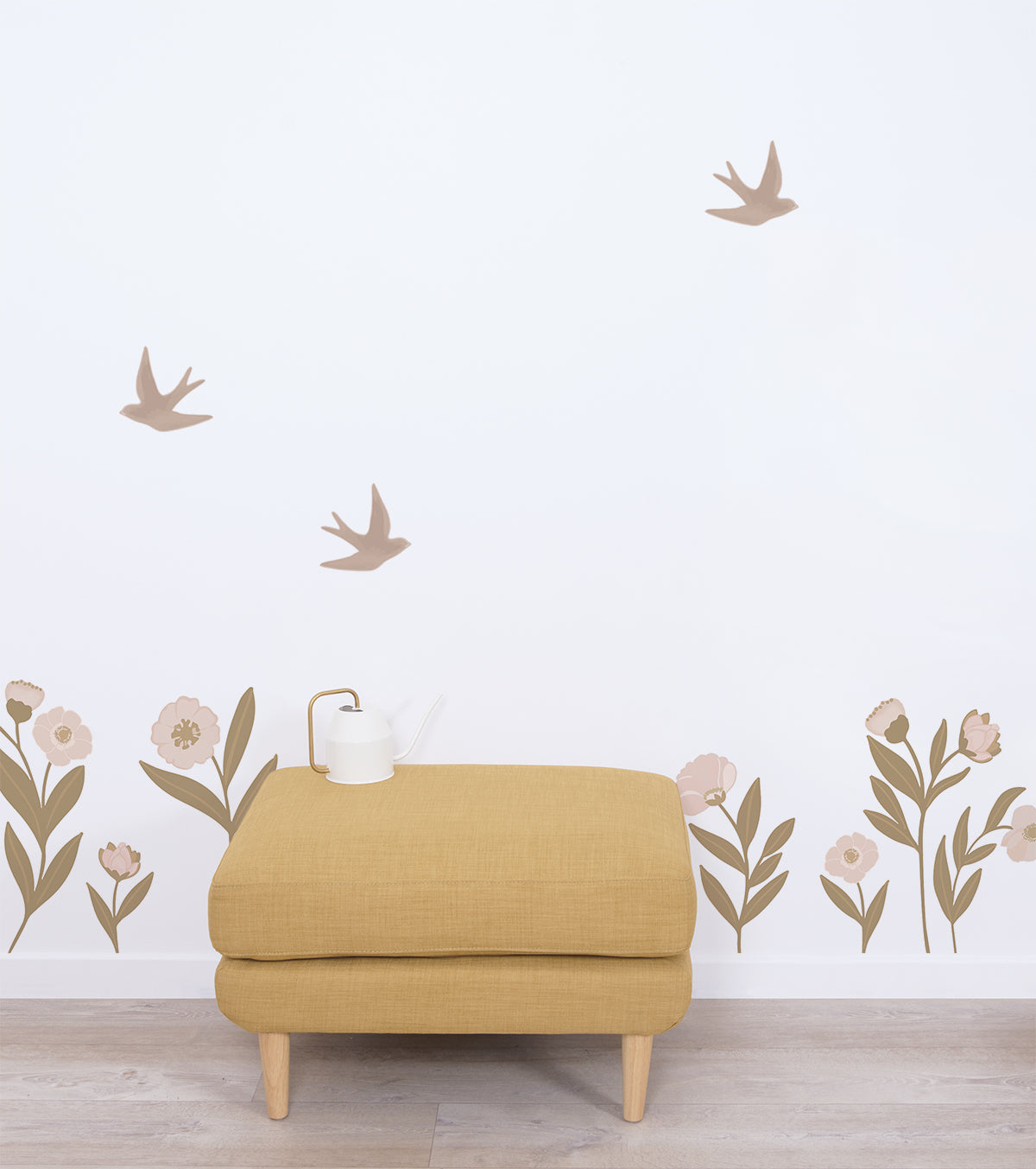 Eleonore - Wall Decals Murals - Flowers And Swallows