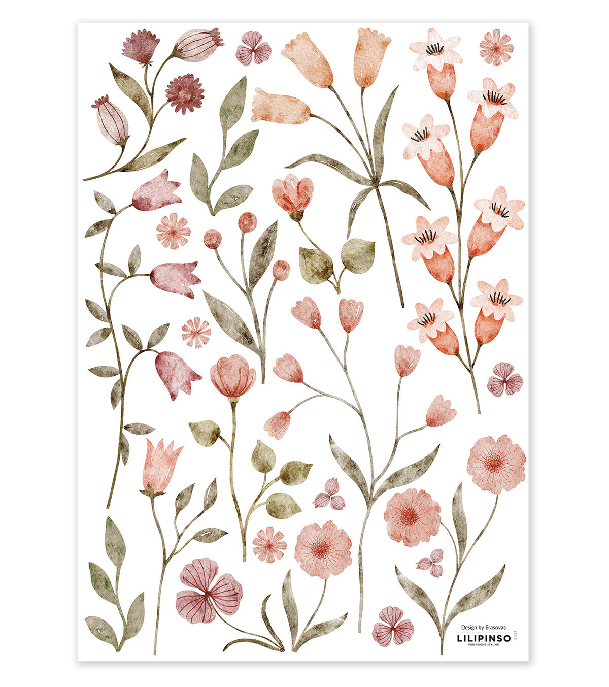 Coccinella - Wall Decals Murals - Pretty Flowers