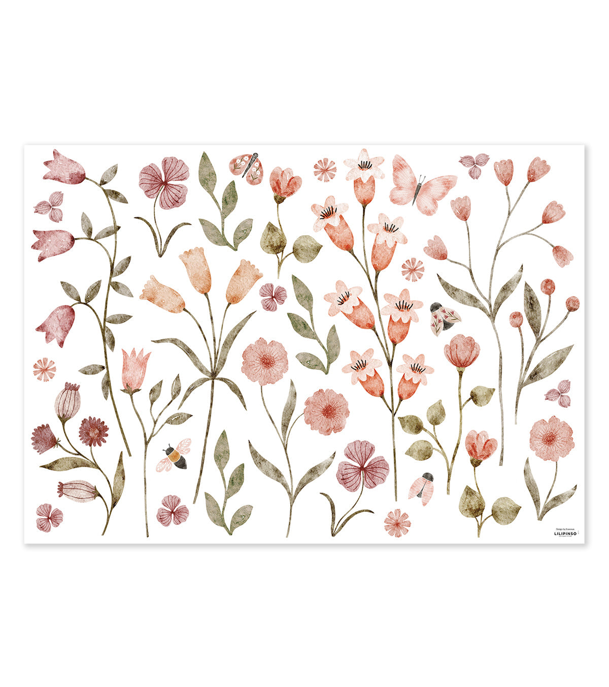 Coccinella - Wall Decals Walls - Fields Of Flowers And Insects