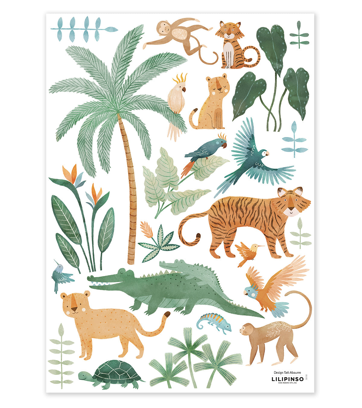 Yatsuni - Wall Decals Murals - Jungle Animals