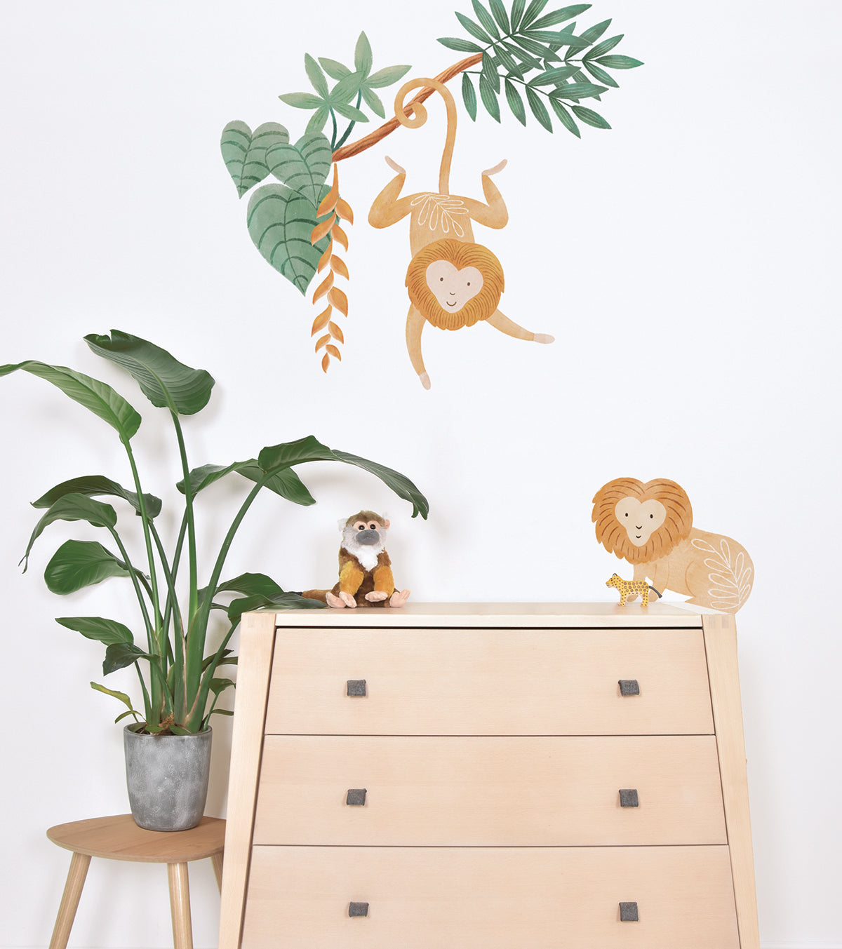 Yatsuni - Wall Decals Murals - Lion Monkeys