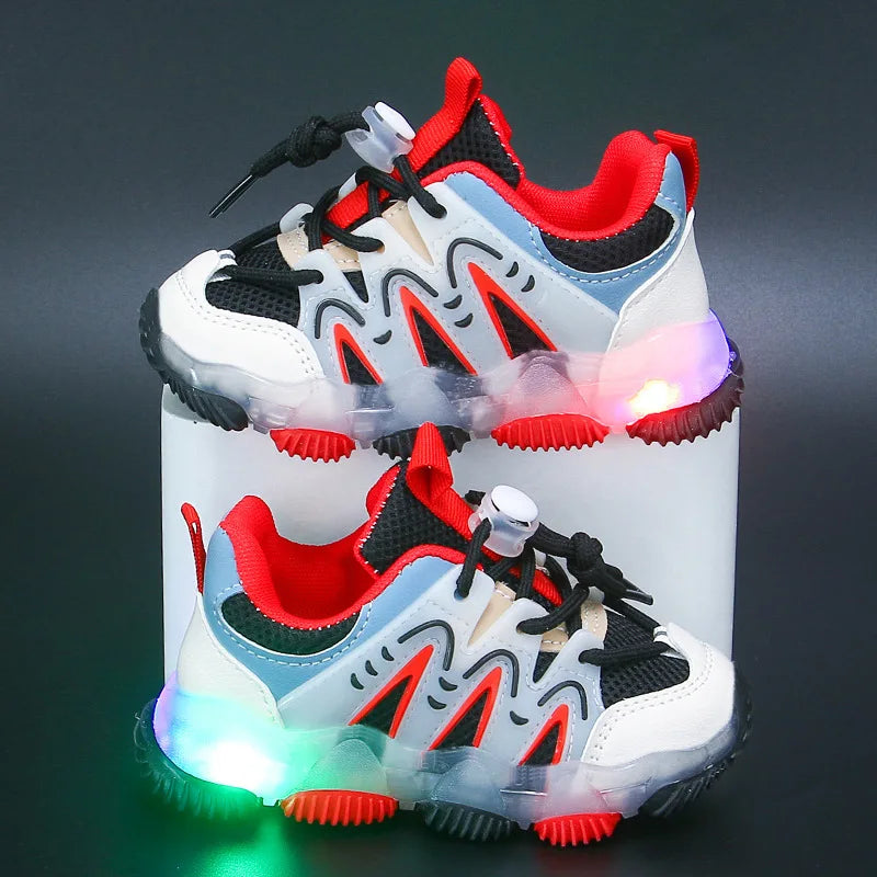 Breathable Running Shoes With Led For Children Multivariant
