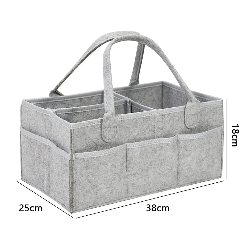Multipurpose Nappy Basket And Storage With Pockets Multivariant