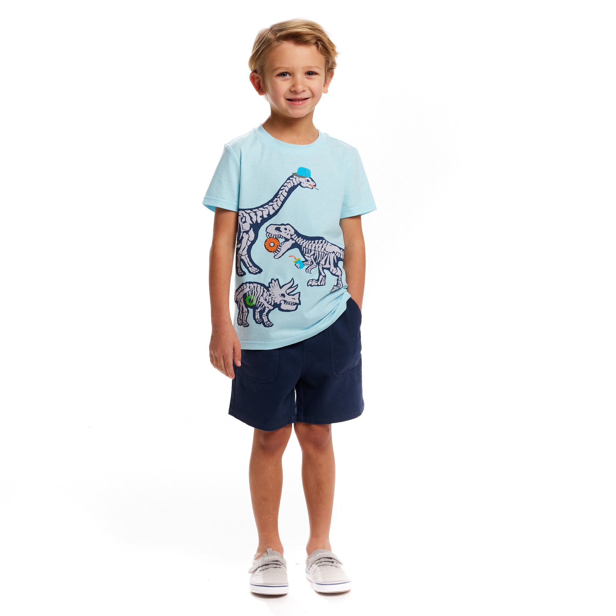 Blue Dino Snack Graphic Tee