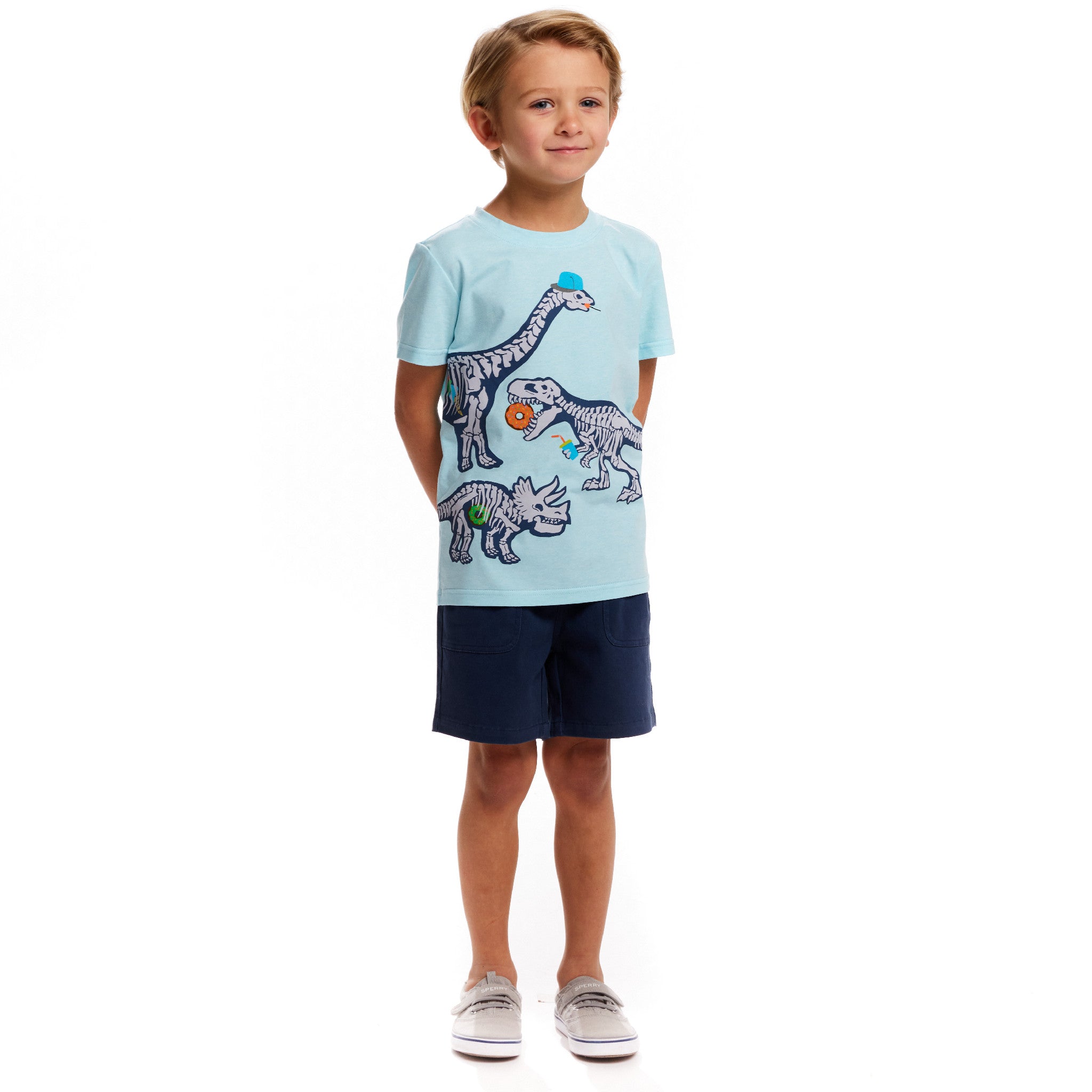 Blue Dino Snack Graphic Tee