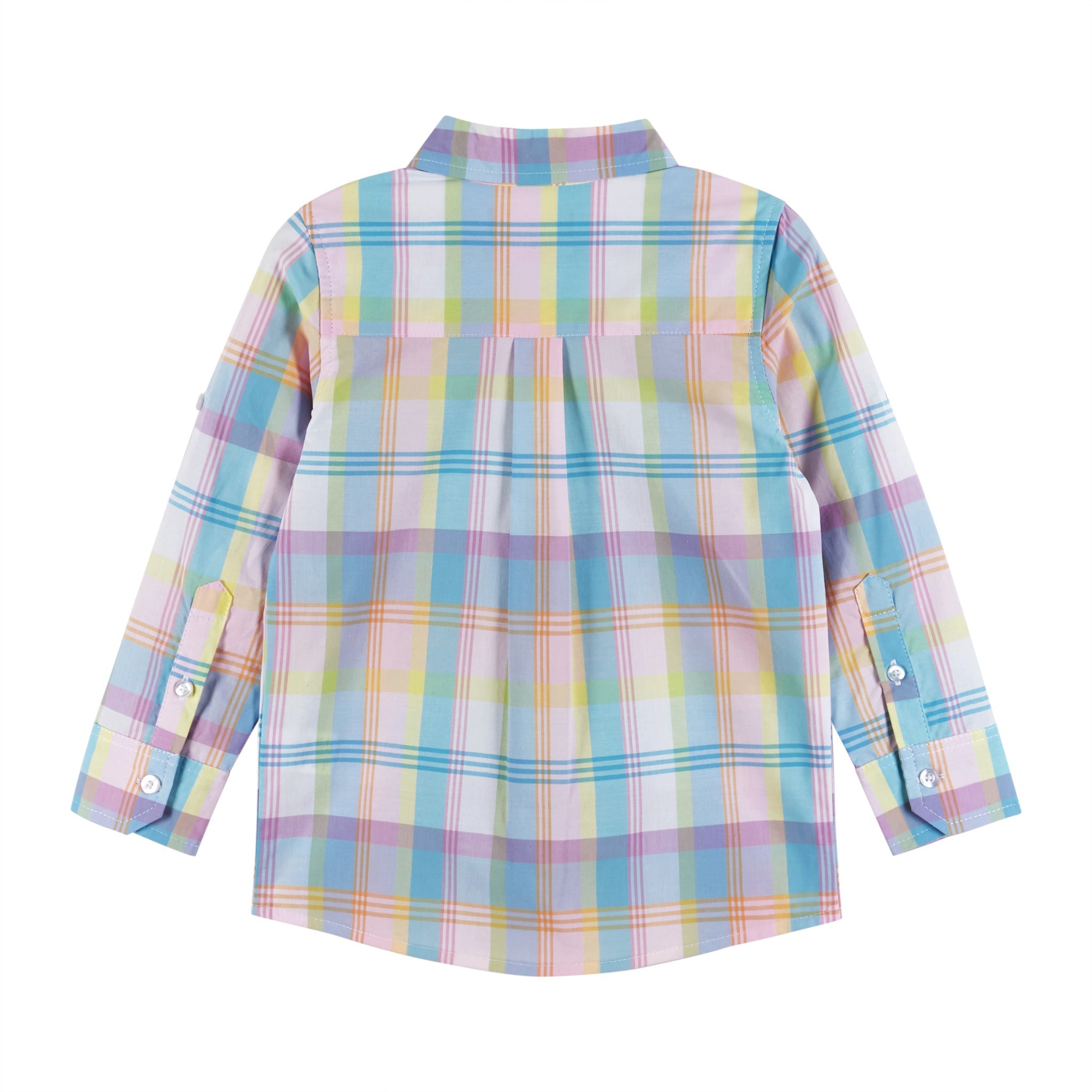 White Plaid Pastel Buttondown Shirt