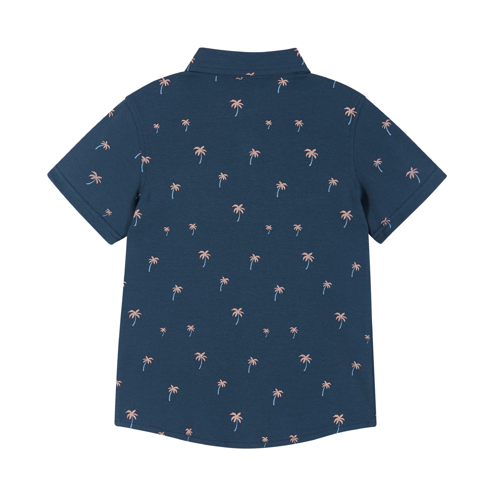 Short Sleeve Buttondown Shirt | Navy Palm