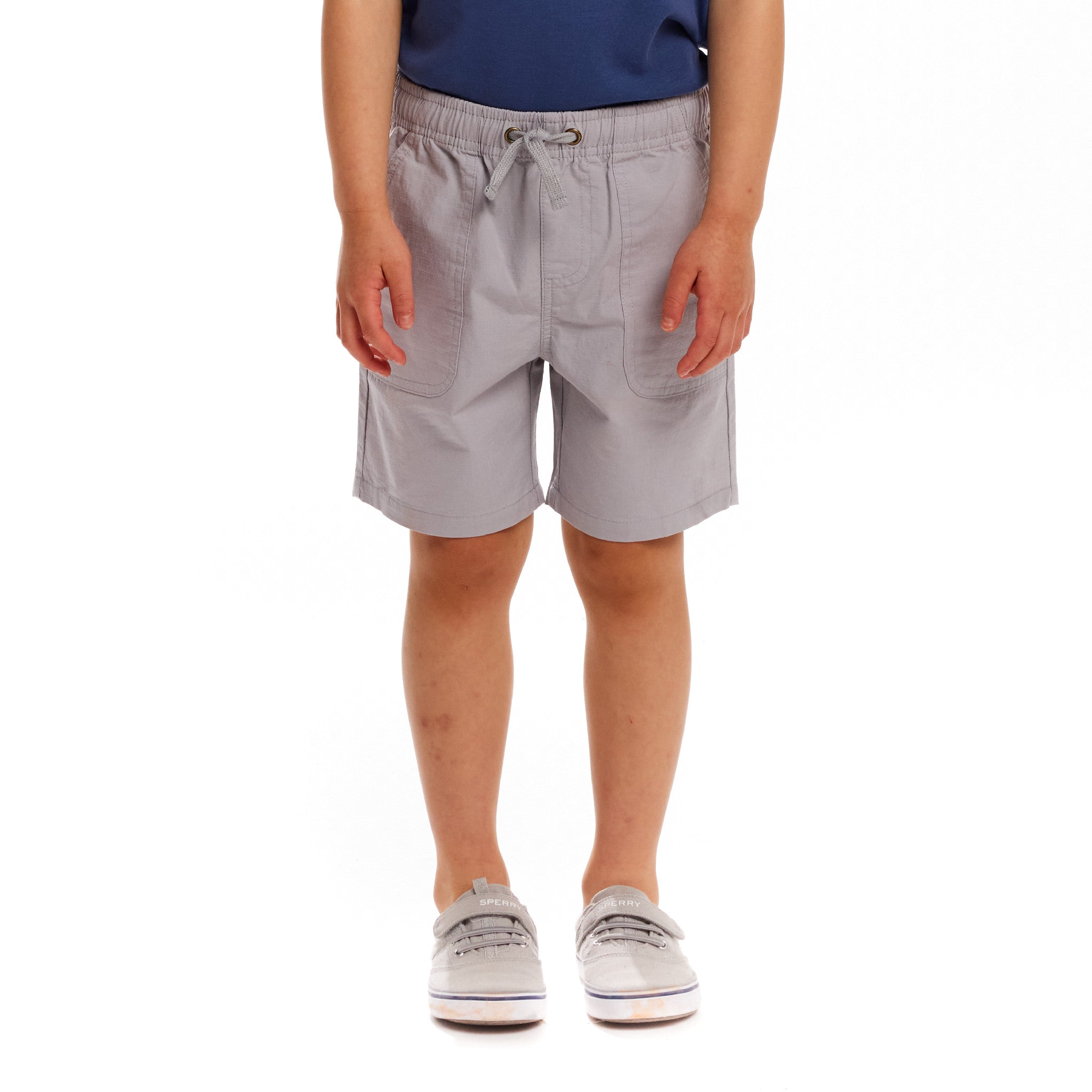 Grey Ripstop Drawstring Shorts