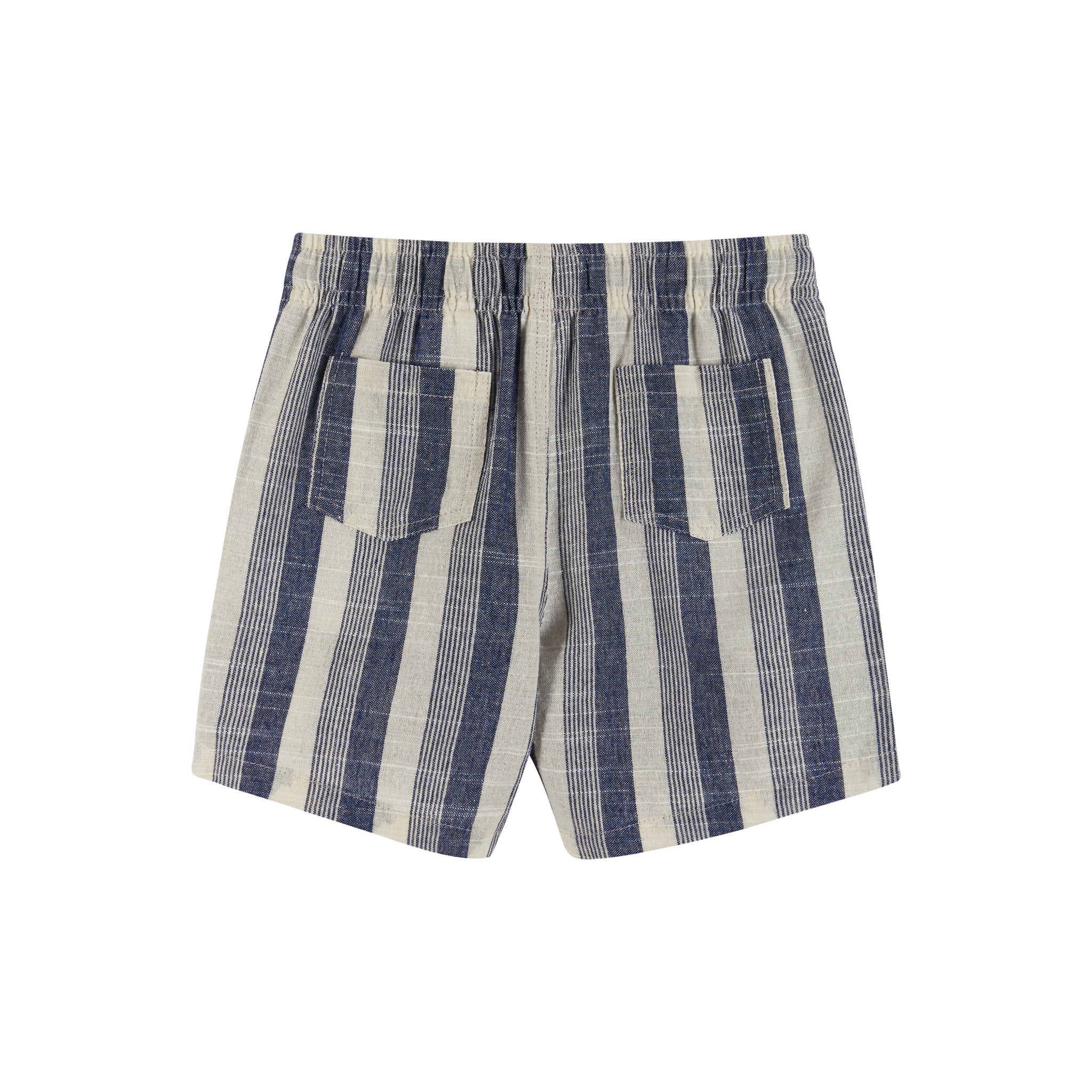 Woven Drawstring Shorts | Blue & Stone Stripes