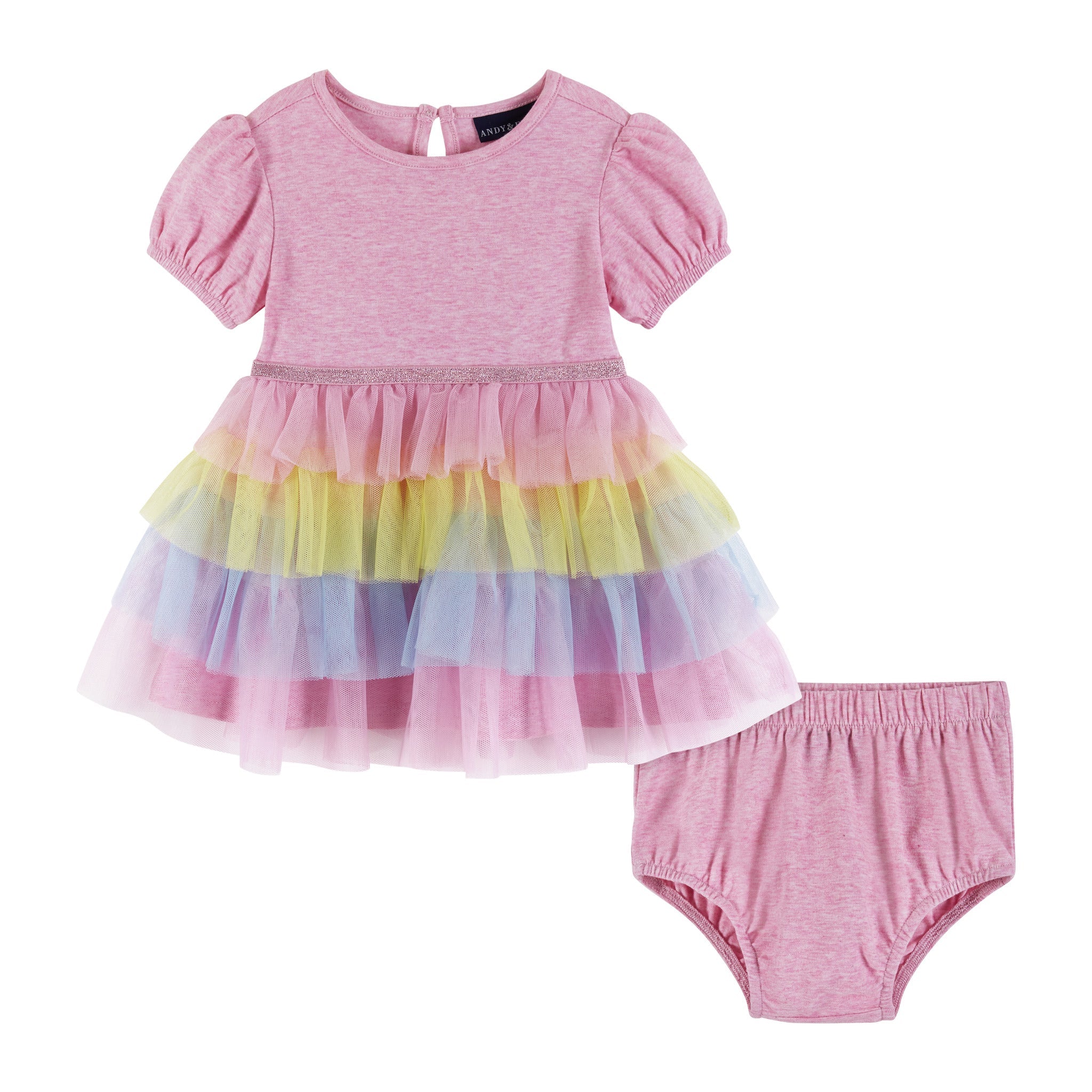 Infant Pink Puff Sleeve Dress