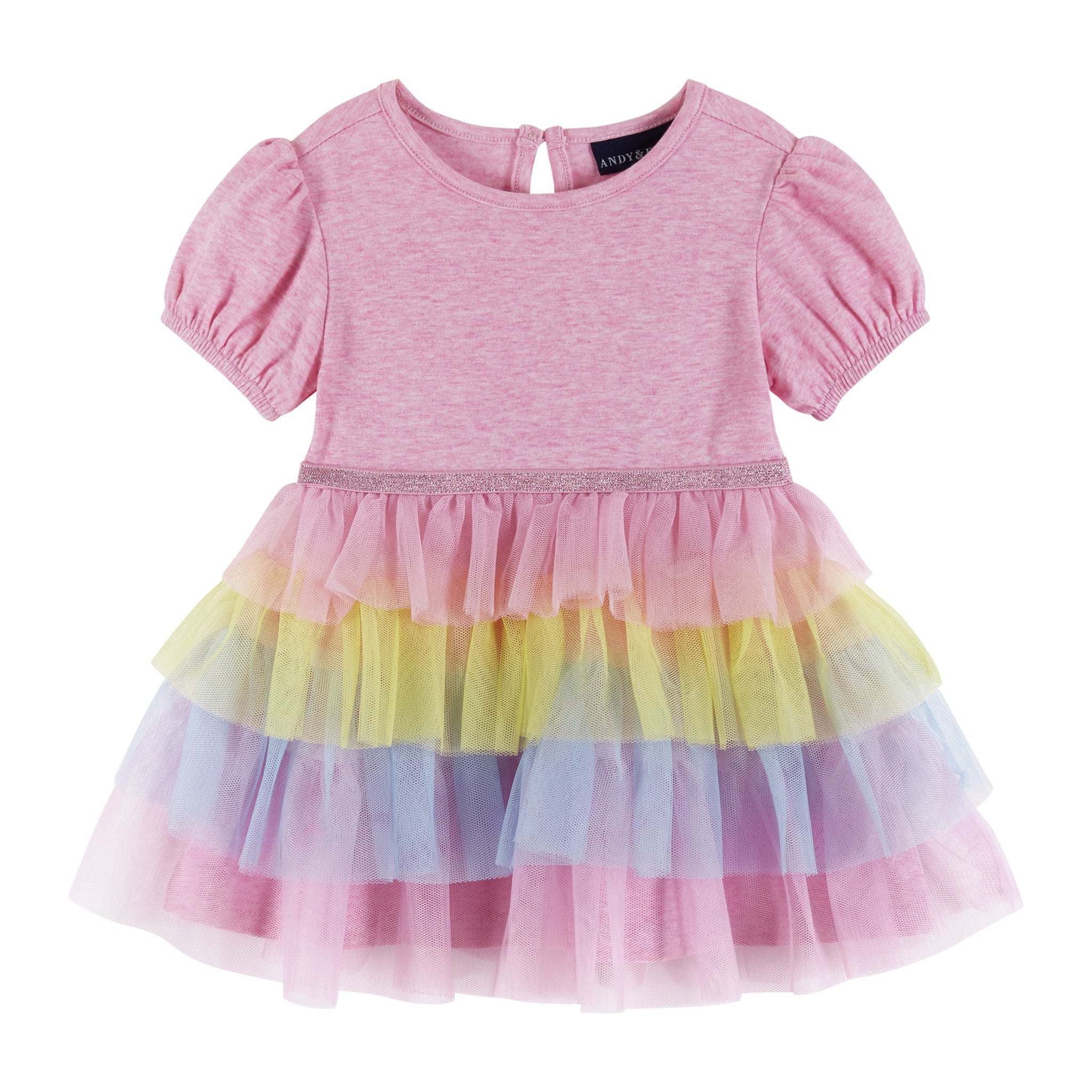 Infant Pink Puff Sleeve Dress