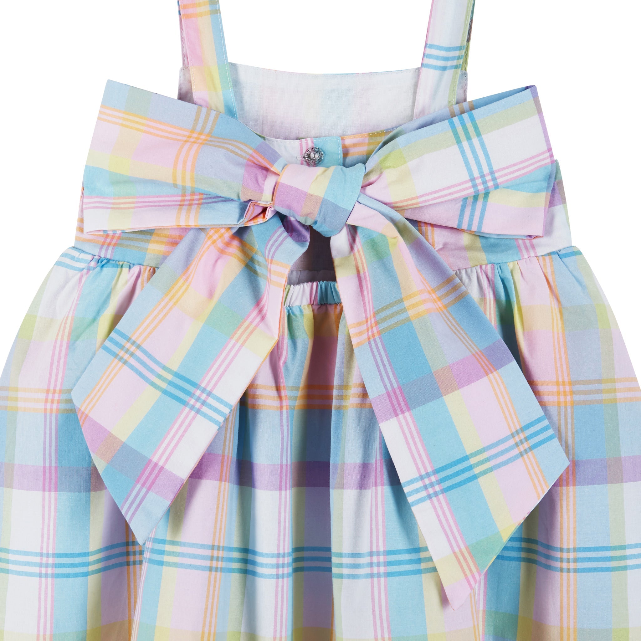 Multi Plaid Babydoll Dress & Headband Set