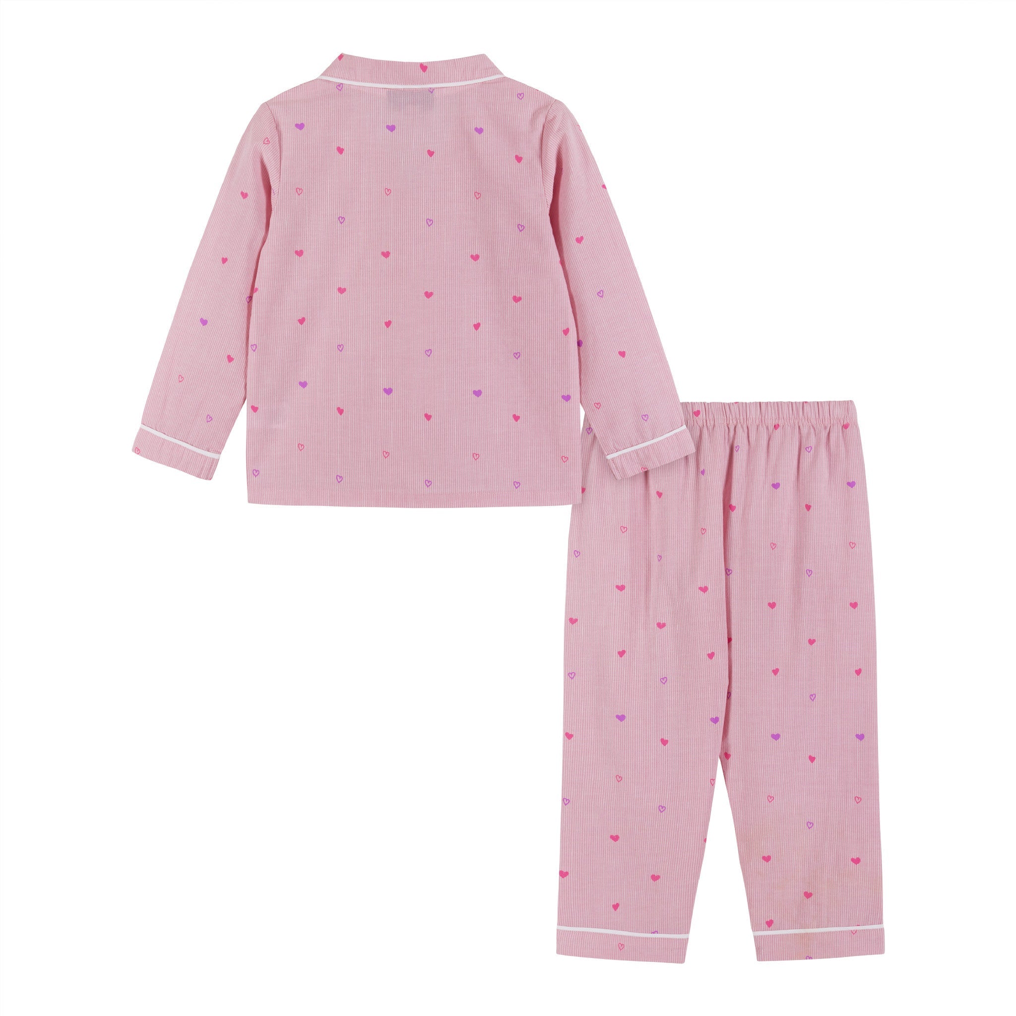 Long Sleeve Pajama Set | Pink Heart