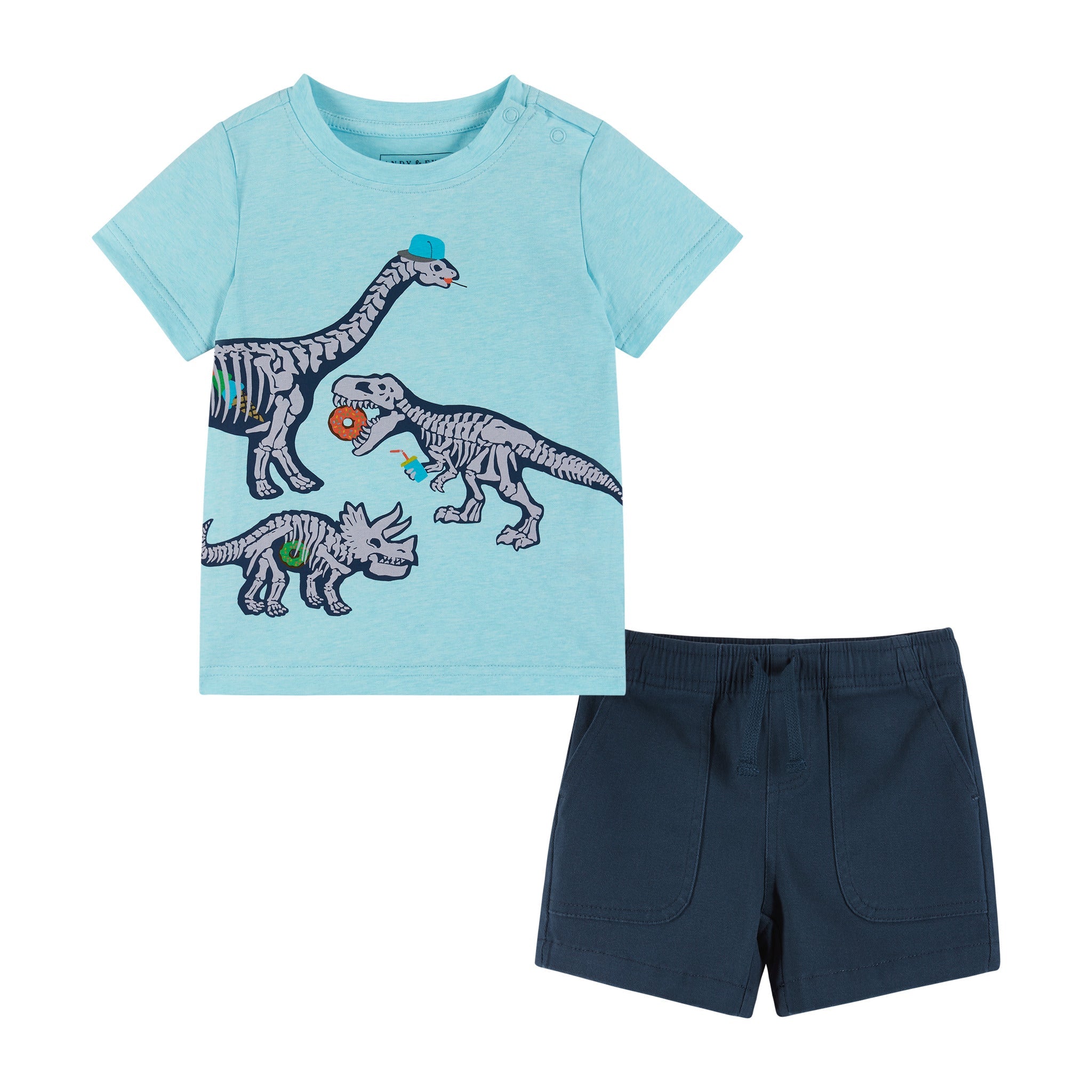 Infant Dinosaur Snack Tee & Ripstop Shorts Set