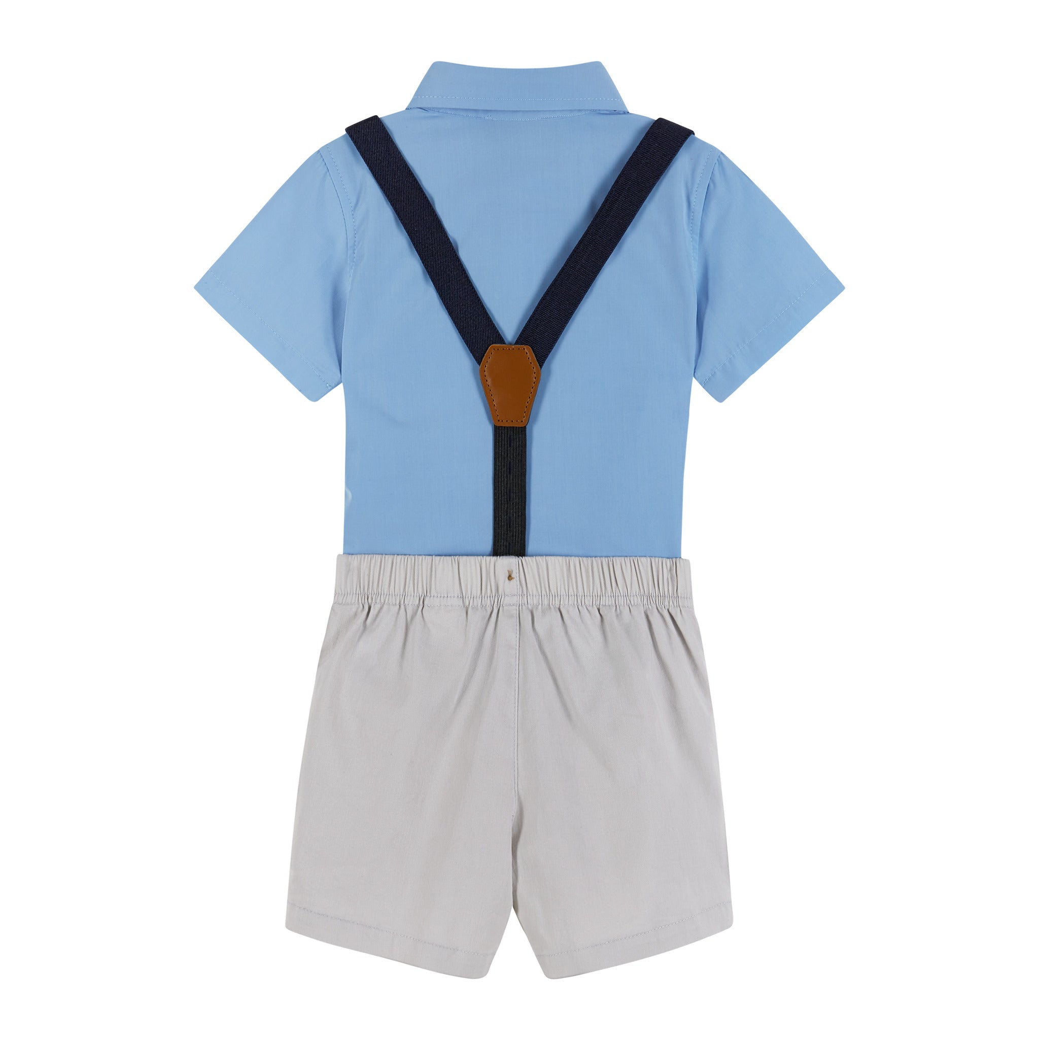 Infant 4-piece Suspender Set | Blue